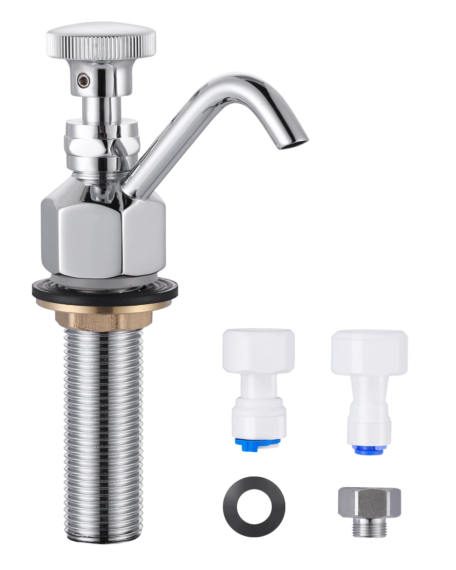 Iviga Dipper Well Faucet, Coffee Shop Bar Counter Sink Faucet, Brass Commercial Food Washing Tool For Washing Coffee Ice Cream Spoon Utensils Accessory Kitchen Equipment, With Quick Connector