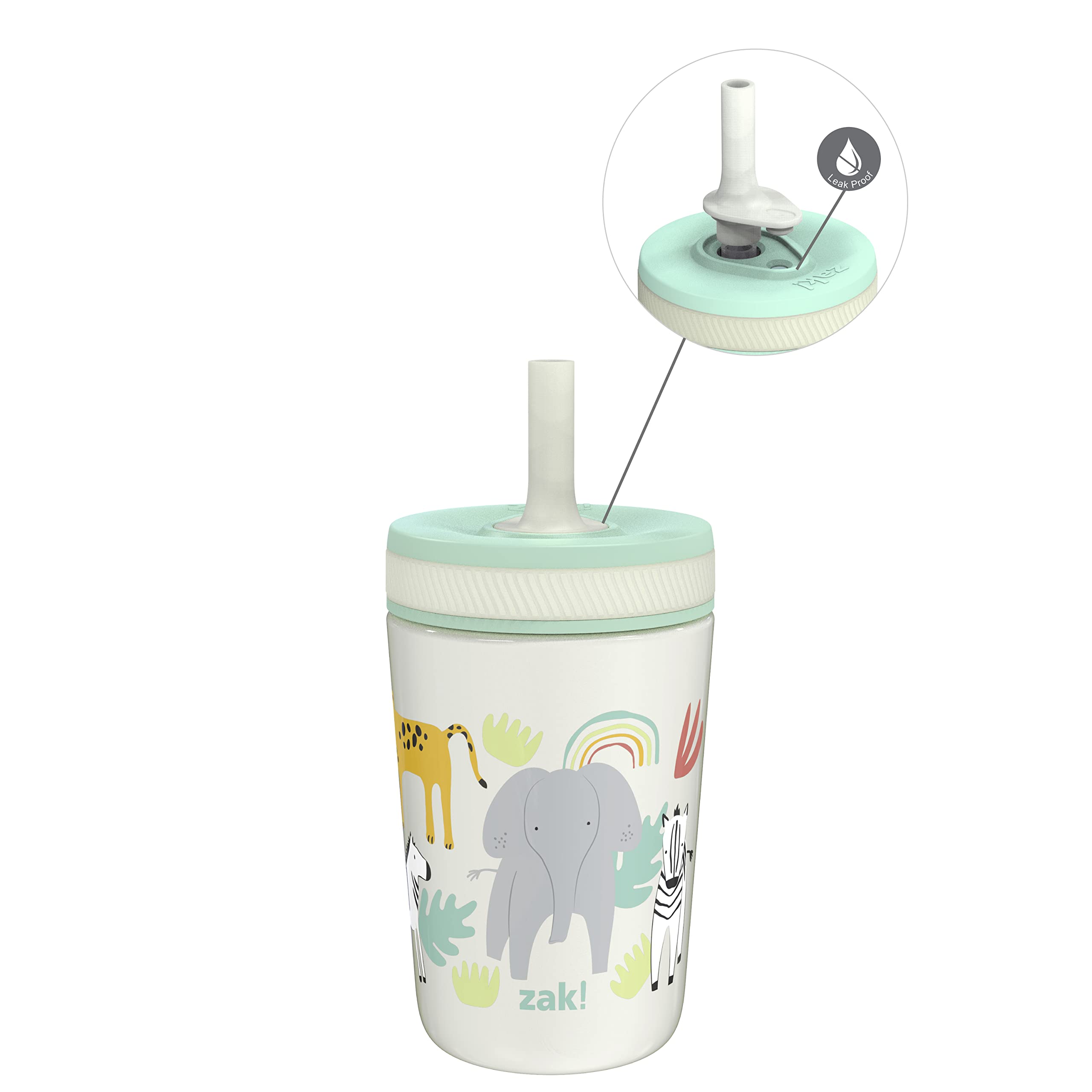 Zak Designs Kelso Toddler Cups For Travel Or At Home, 12Oz Vacuum Insulated Stainless Steel