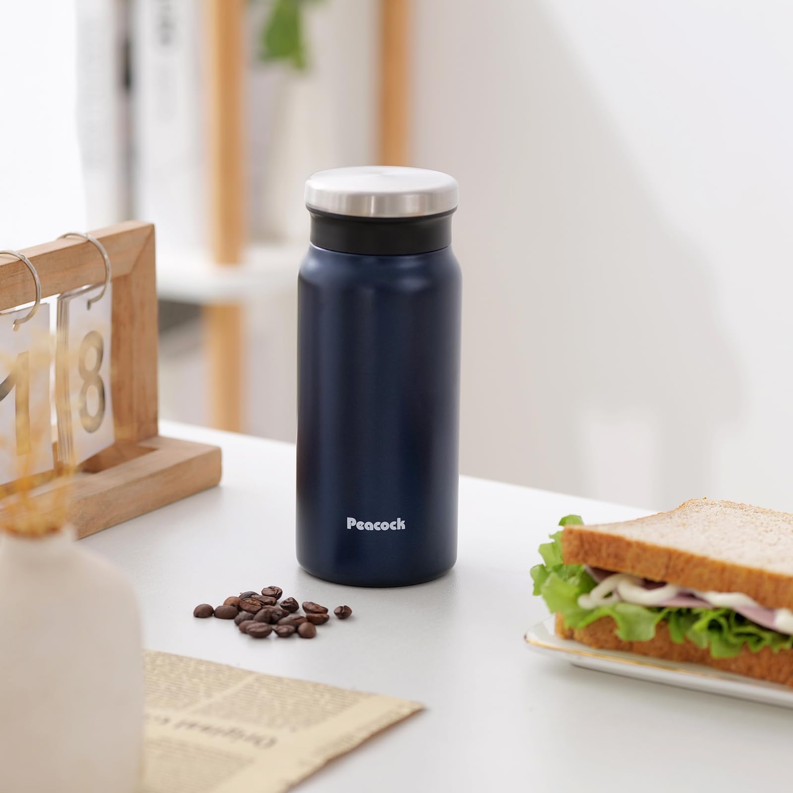 Portable 14Oz Coffee Thermos Travel Coffee Tumbler Stainless Steel Insulated Vacuum Bottle