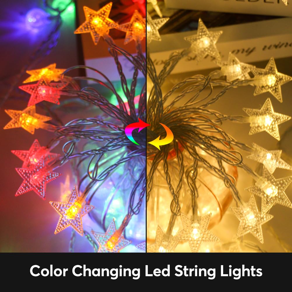 Hconce Led Globe Crystal Color Changing String Lights Battery Operated 33 Ft 80 Led Fairy Lights With Remote, Indoor Outdoor Christmas Lights For Bedroom, Parties, Wedding