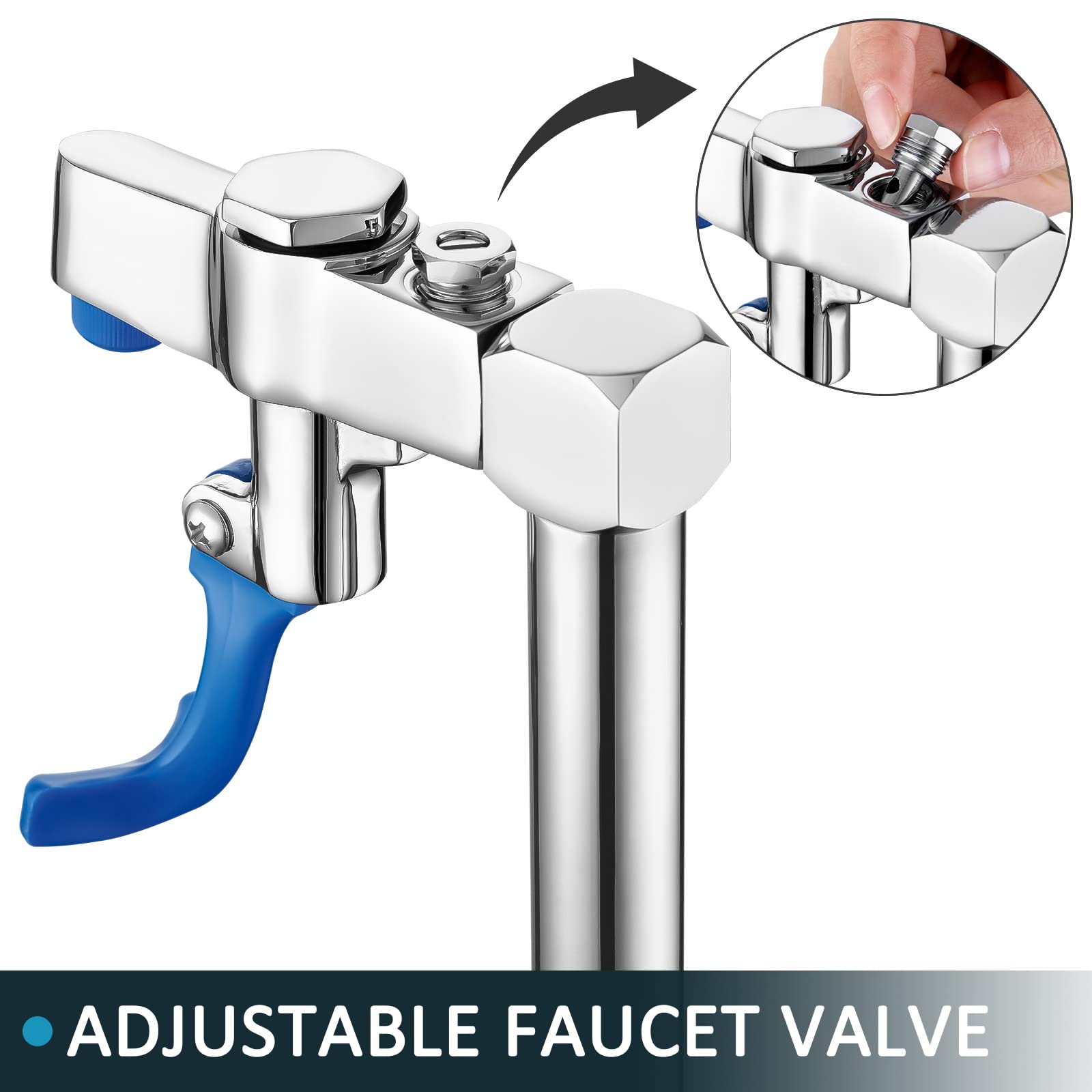 Favorpo Glass Filler 10 Inches Deck Mount Faucet Glass Filling Station Water Station For Restaurants Kitchen Bar G1/2" Male With 3 Connector Adapter Brass Structure