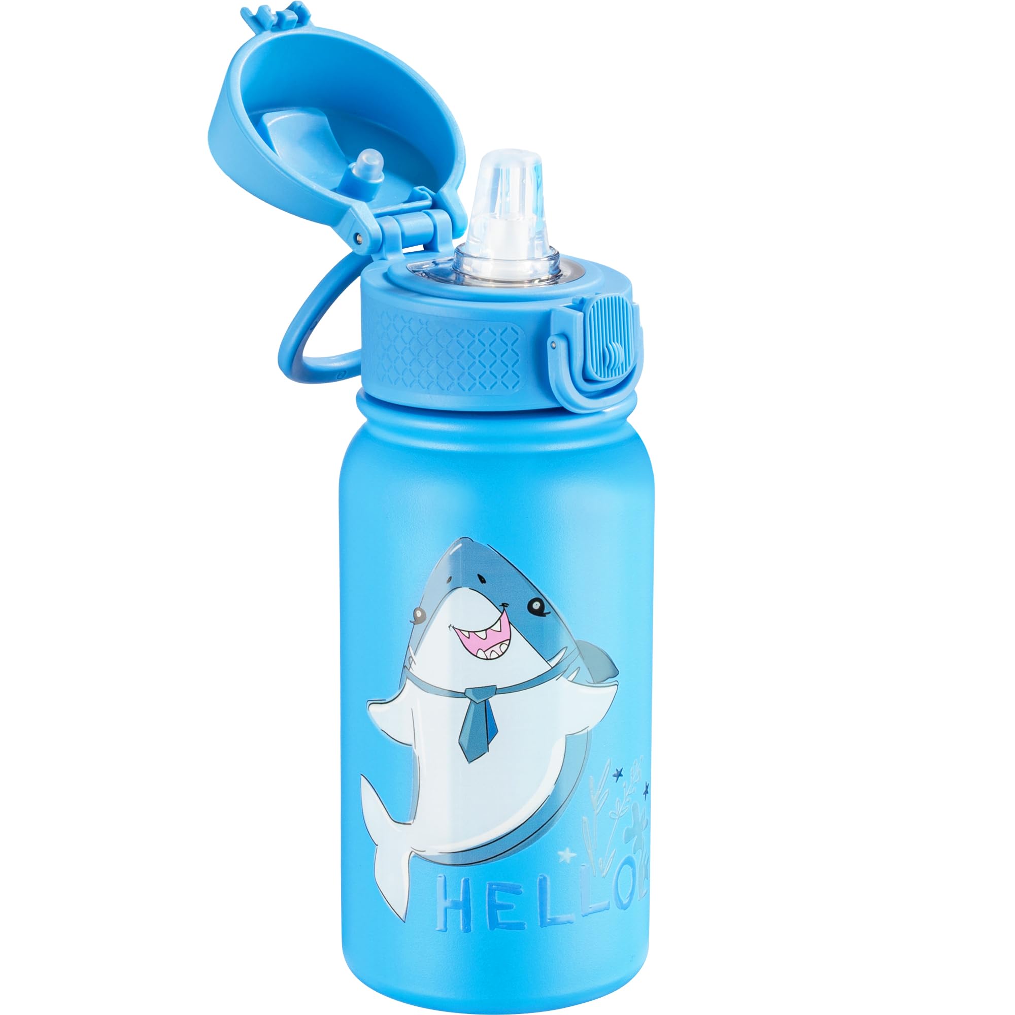 Oldley 12Oz Kids Water Bottle, Stainless Steel Insulated Water Bottle For Kids, With Straws Leak-Pr
