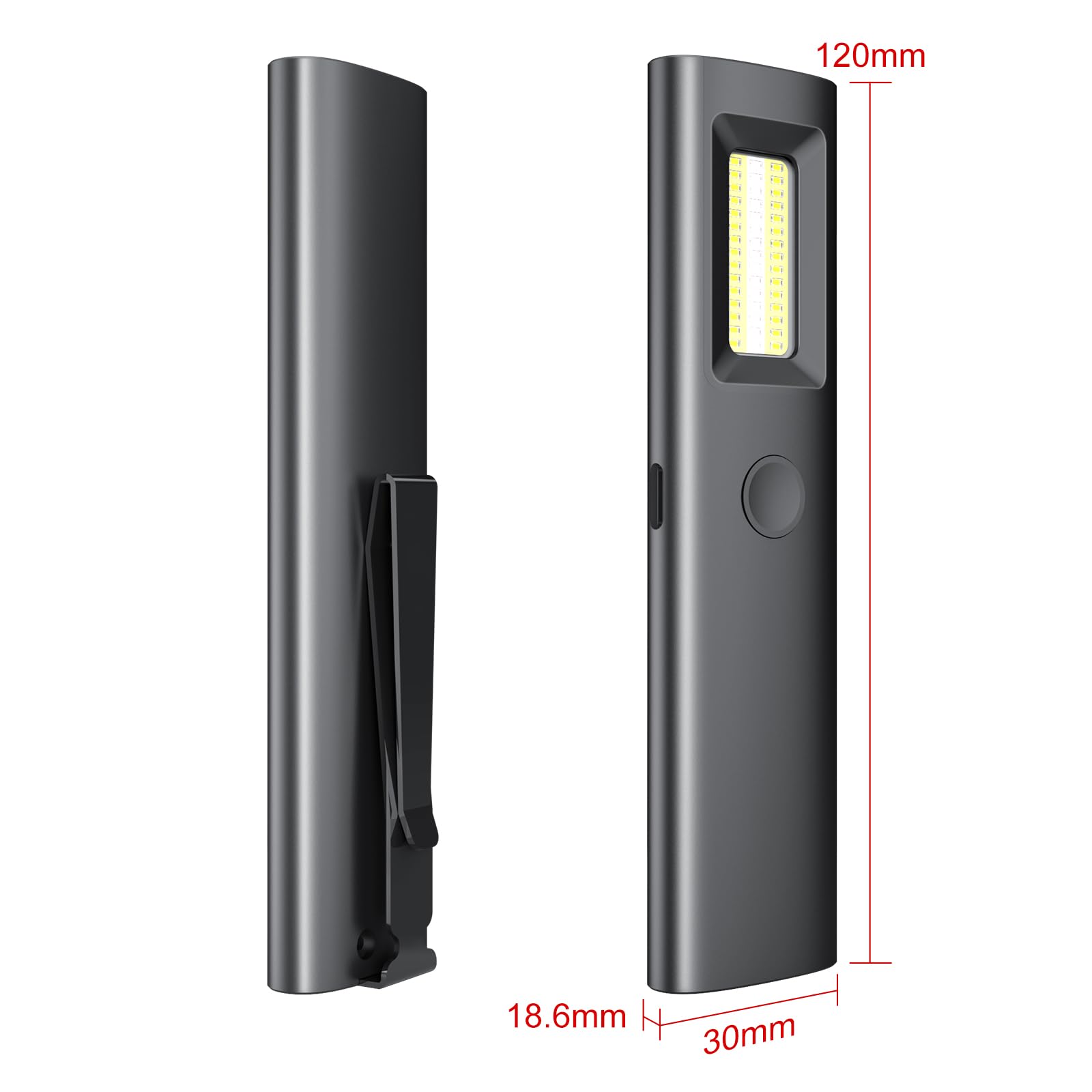 Weteamnoi Edc Pocket Led Flashlight, Rechargeable 800 Lumens Compact Bright Handheld Flash Lights, Ipx4, Dual Material, For Travel Camping And Hiking (Black)