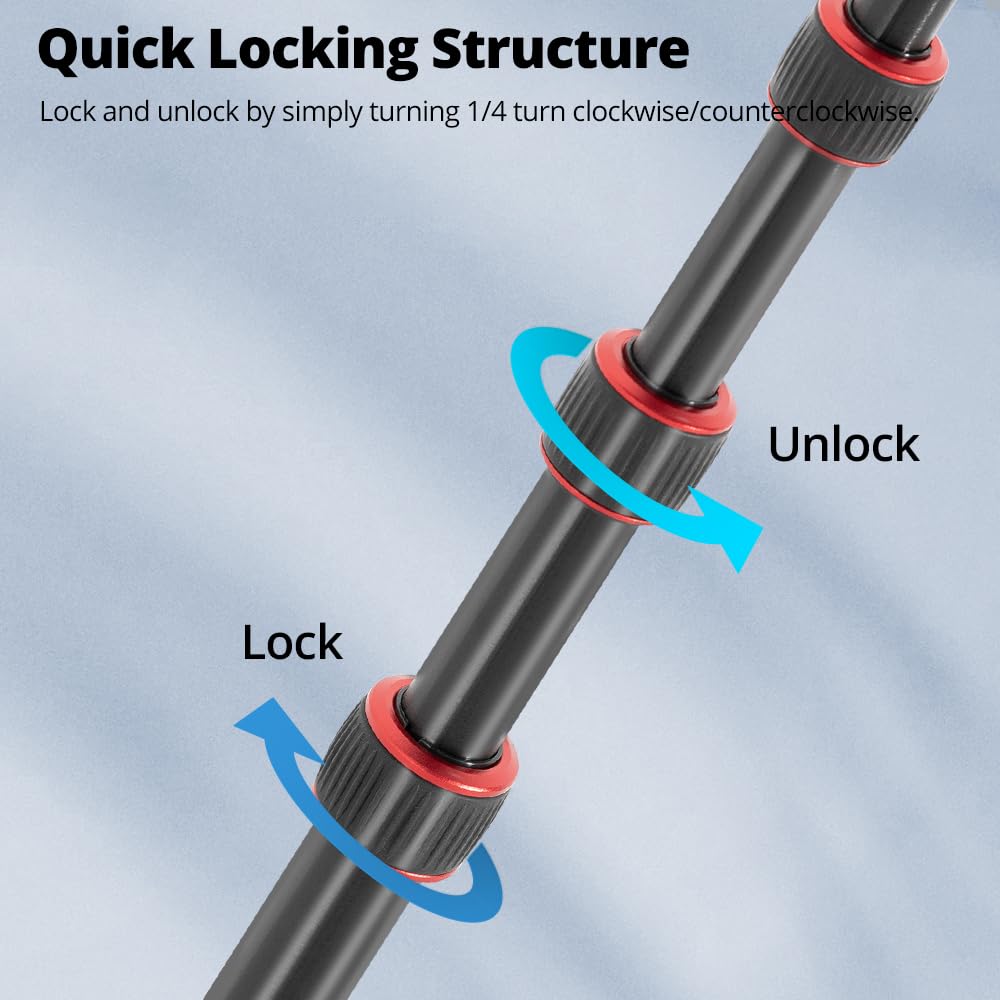 Ambitful Light Stand 220 Cm - Aluminium Lamp Tripod Portable Tripod Lighting Tripod Load 2.5 Kg Photo Light Stand For Outdoor Photography Ring Light Flash Light ,Weight 600G With Carry Bag