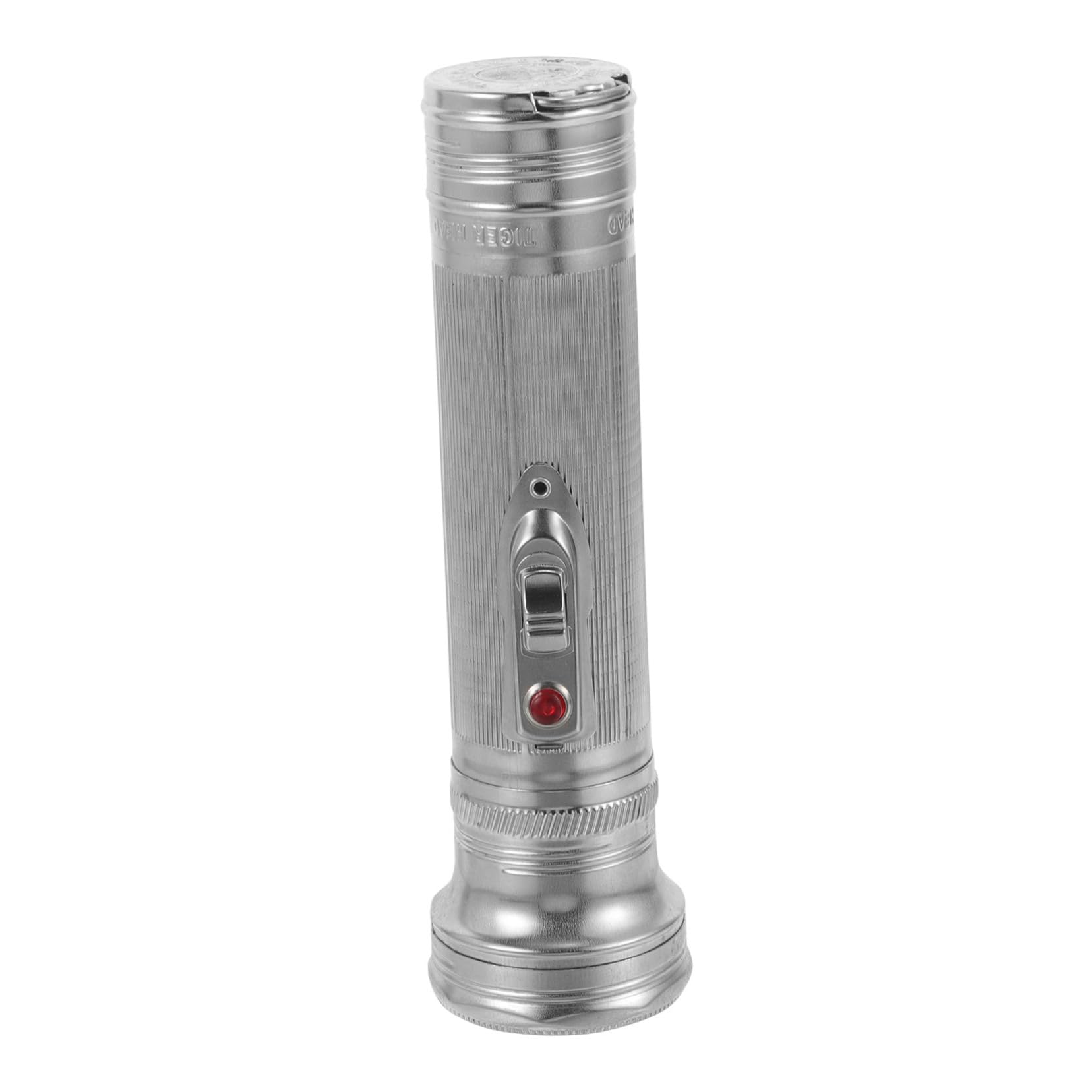 Rorpoir Vintage Metal Flashlight Portable Outdoor Lighting Old-Fashioned Design For Camping Retro Flashlight Prop For Outdoor Use