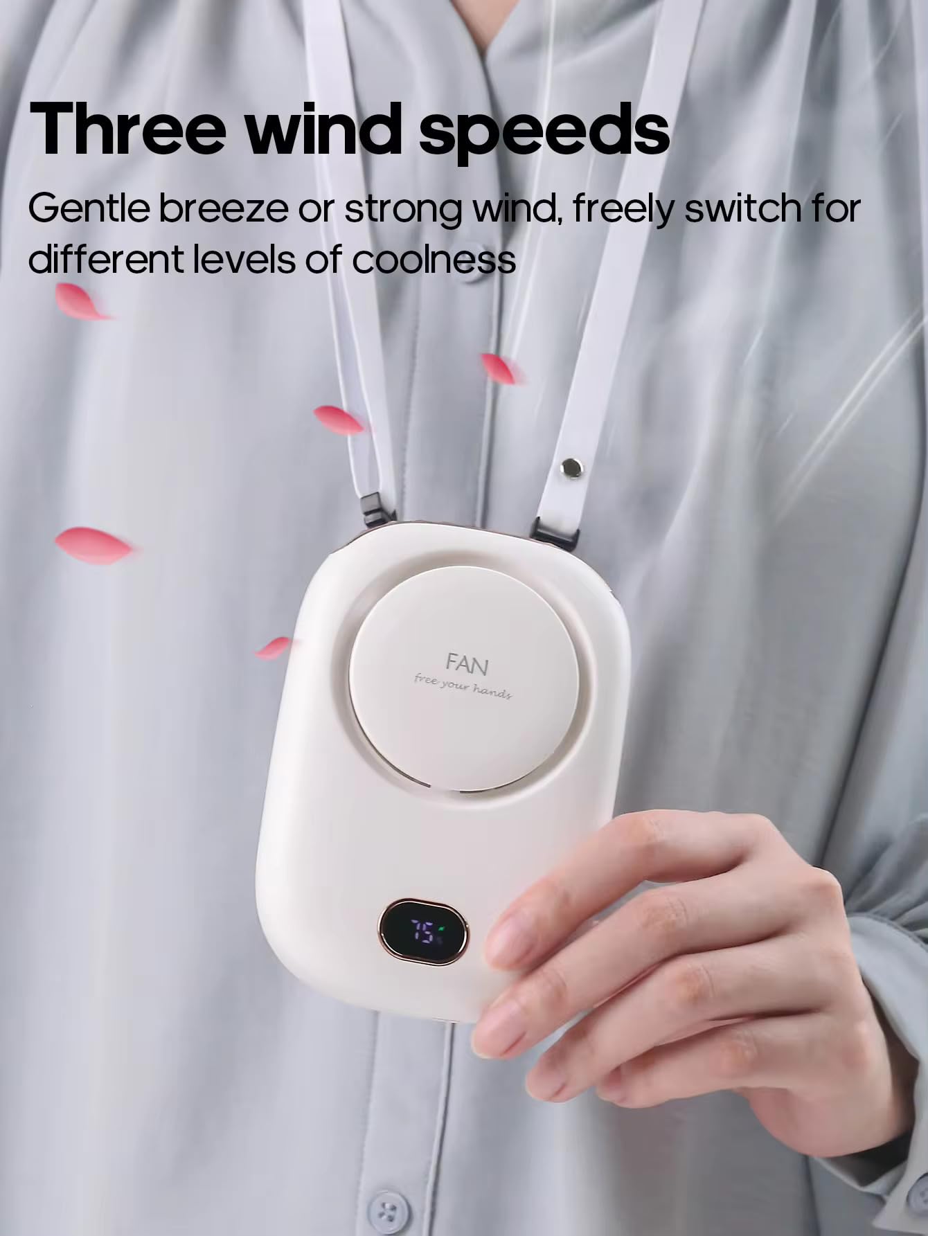 Portable Fan Rechargeable Waist Fan Battery Operated Hands-Free Wearable Fan With Strong Airflow