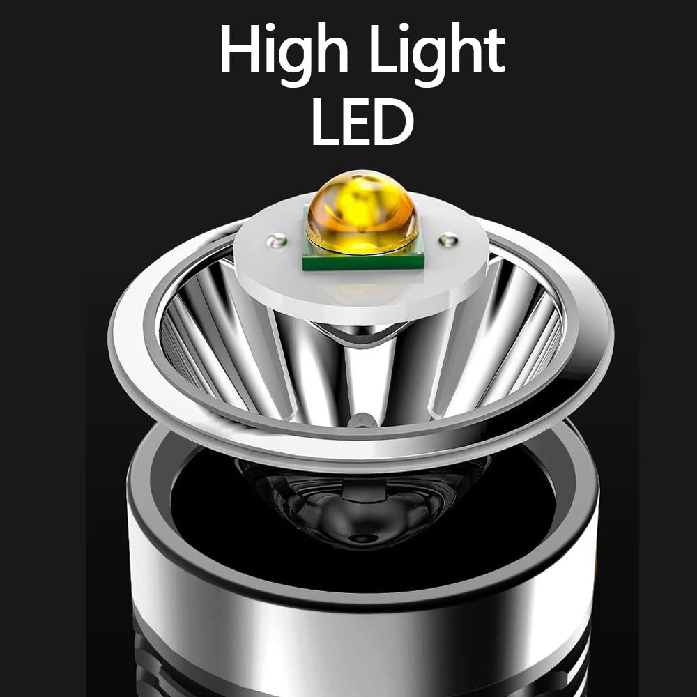 Wrrozz Led Flashlight High Lumens Usb Rechargeable Flashlight For Camping, Hiking, Walking, Powerful Emergency Flashlight With 4 Modes For Outdoor Use, Bright Flashlight With Sidelight Lantern