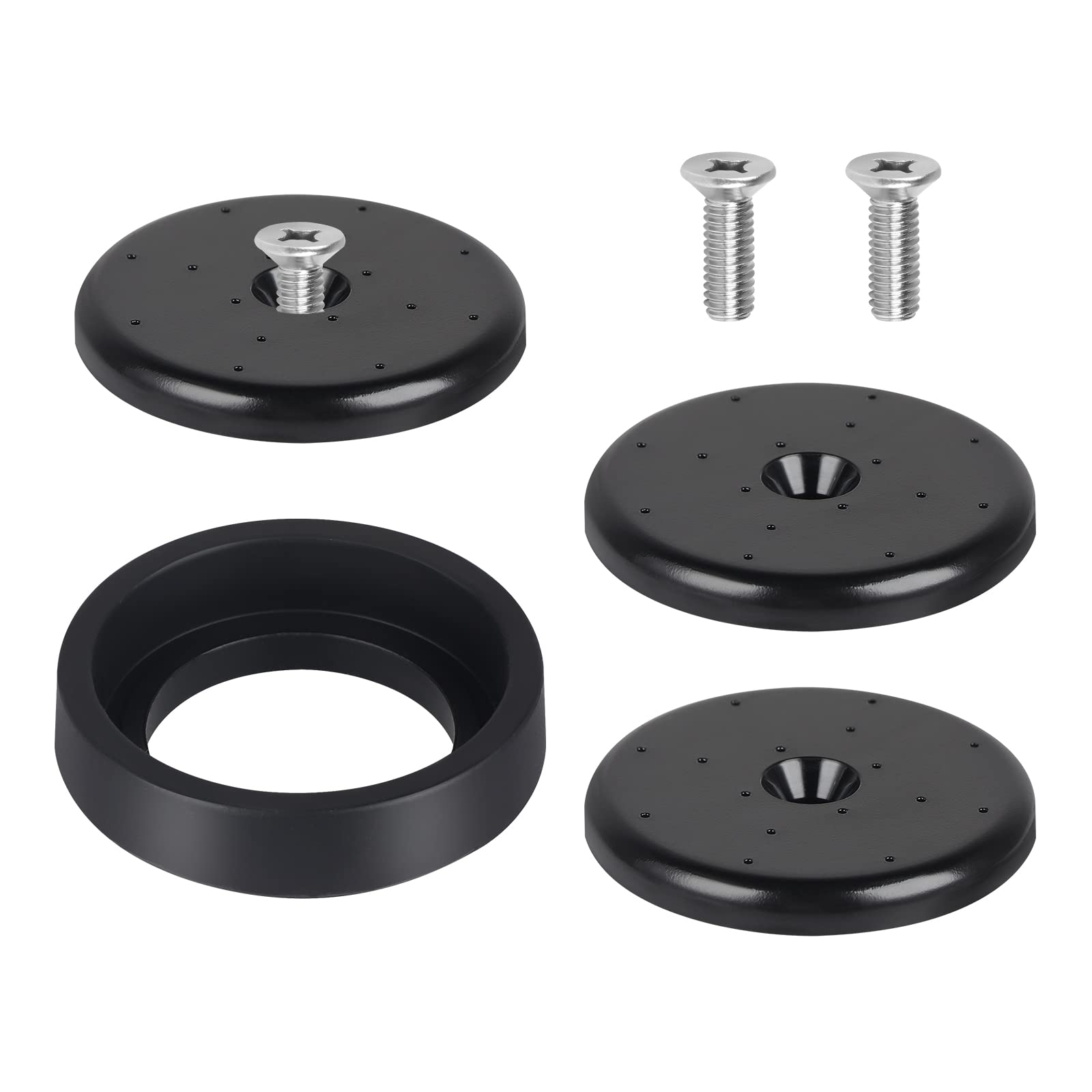 Kanoney Pre-Rinse Spray Valve Repair Kit 1.42 Gpm For All Commercial Sink Kitchen Faucet Dish Sprayer, Bumper And 3 Pcs Spray Face & Screw Replacement Part, Black