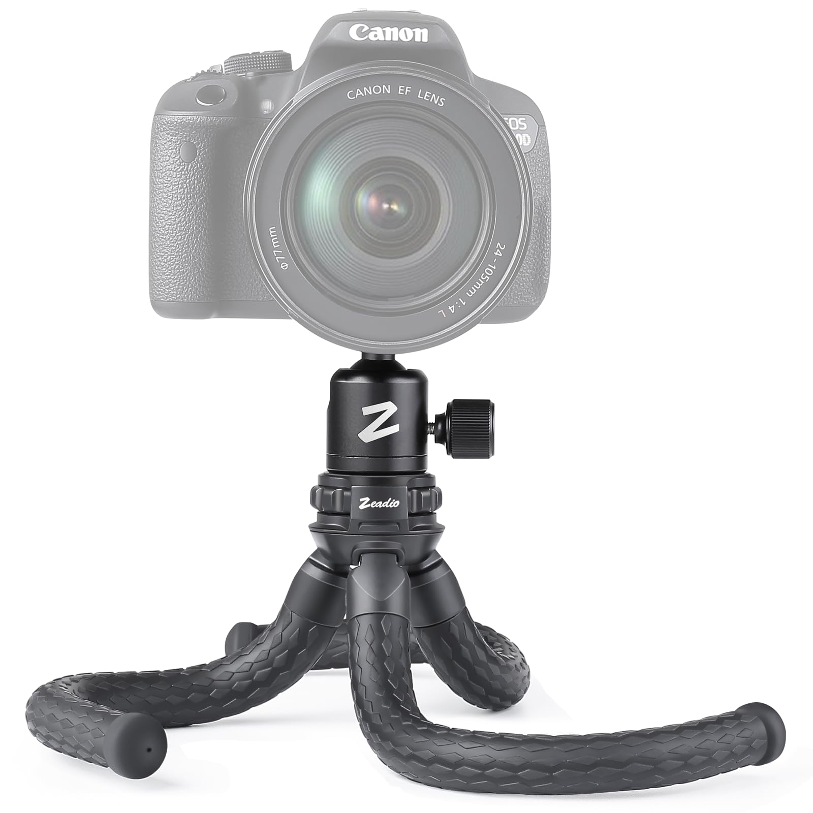 Zeadio Flexible Camera Tripod Kits, With Metal Ball Head Mount, Fits For All Iphone And Android Smartphones Sport Camera