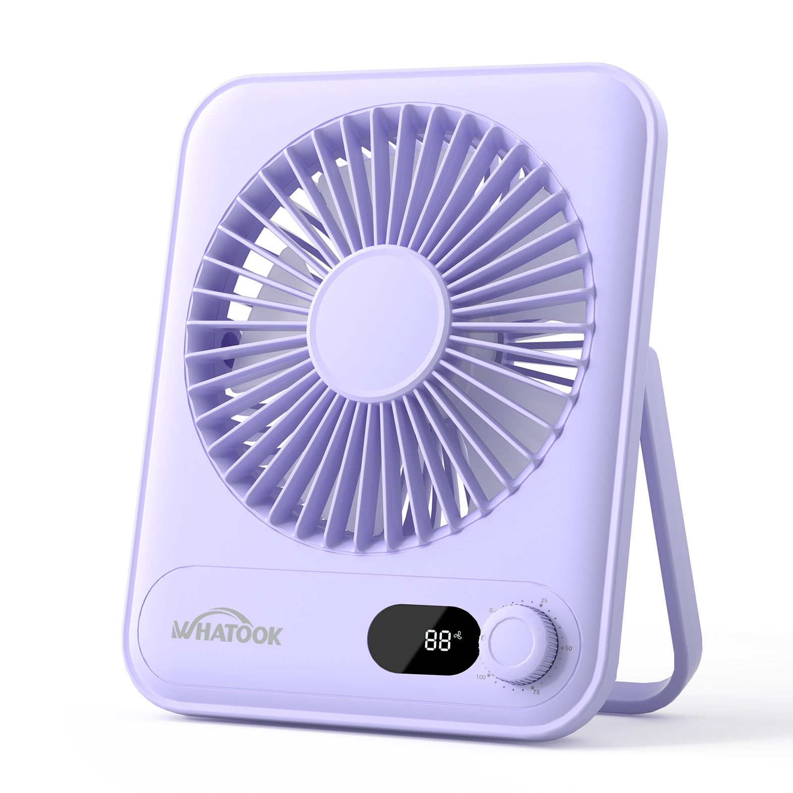 Small Desk Fan Personal Fans: 2000Mah 10 Hours Battery Office Quiet Mini Desktop Fan Portable - Koospark