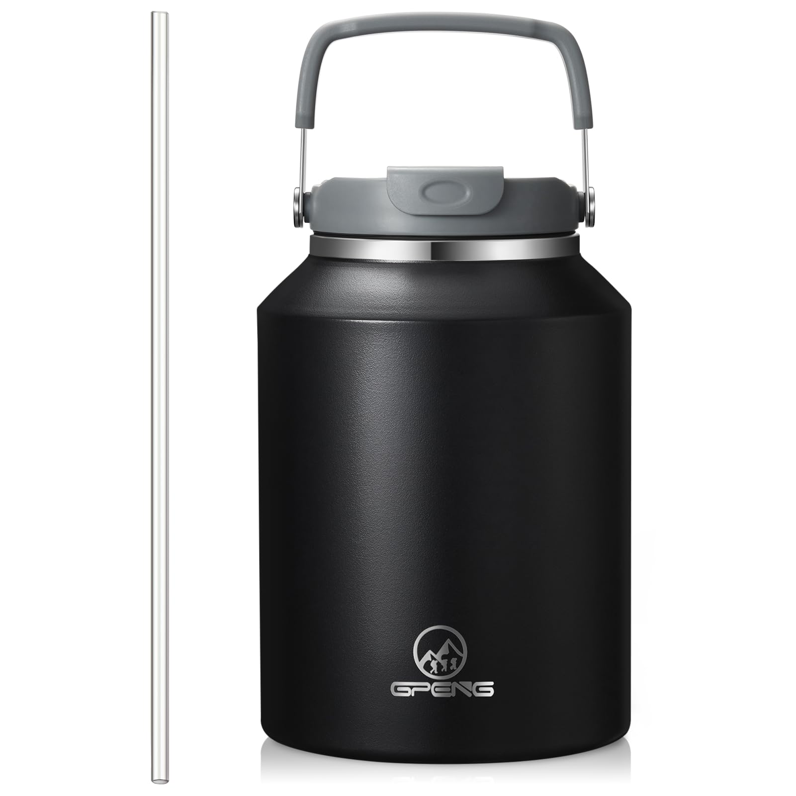 Gpeng 64 Oz Tumbler With Handle, Water Bottles With Straw Lid, Insulated Stainless Steel Travel Mug