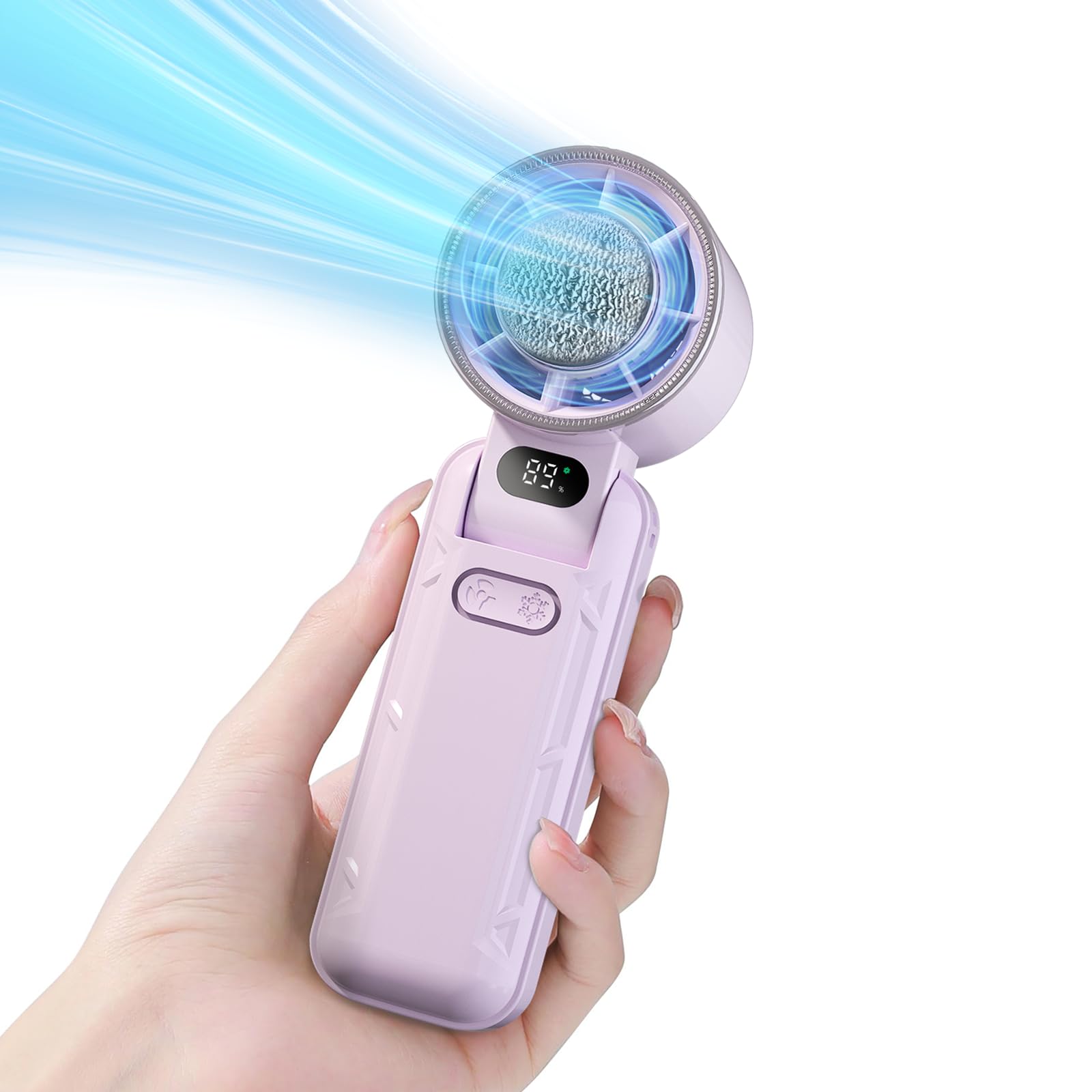 Portable Handheld Turbo Fan, 5 Gear Wind, 3 In 1 Hand Fan With Air Turbo Tech Cooling Fan - Koospark