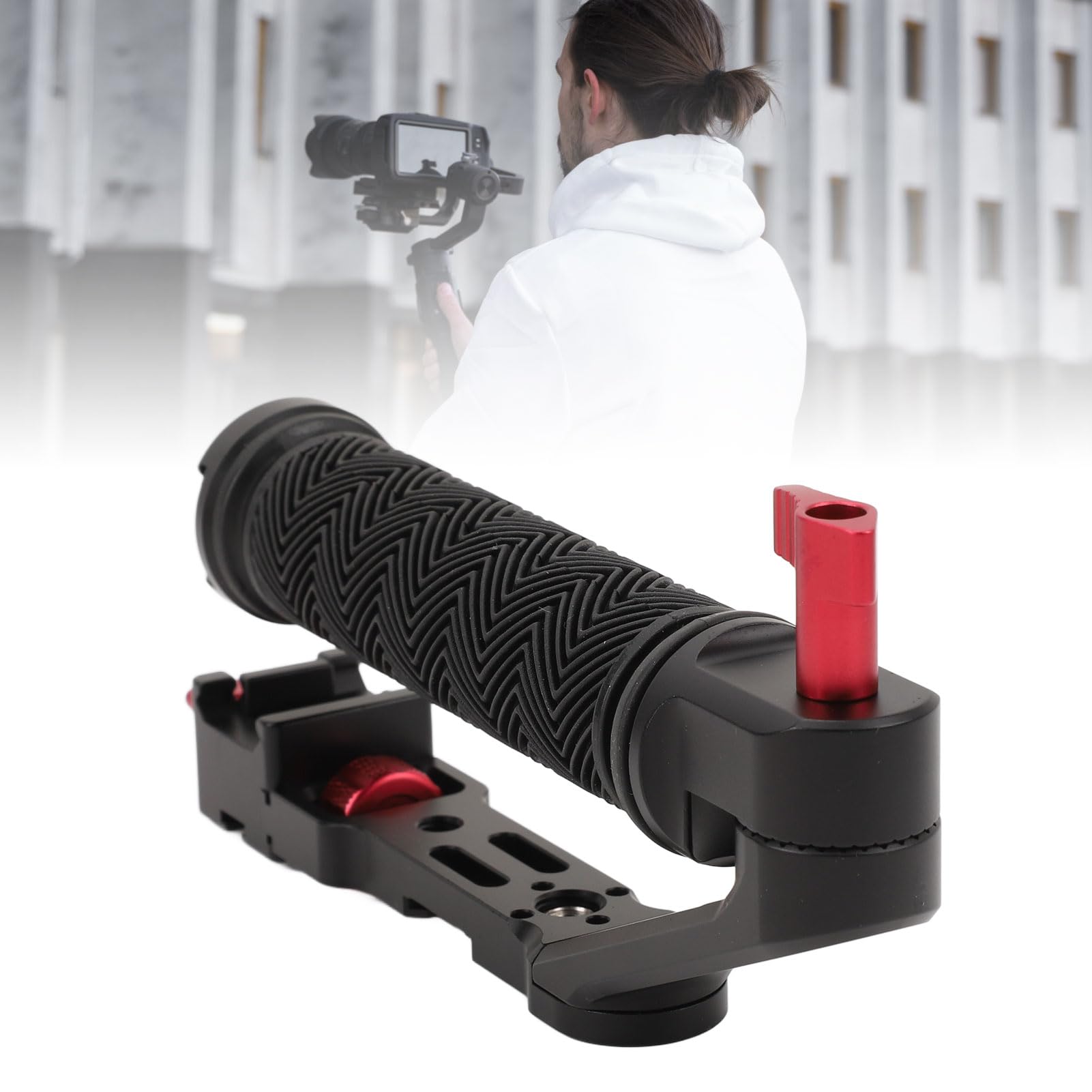 Akozon Camera Stabilizer Grip Aluminum Alloy Lightweight Video Action Handle Rs2 Rs3 Rsc2 Extension Accessory