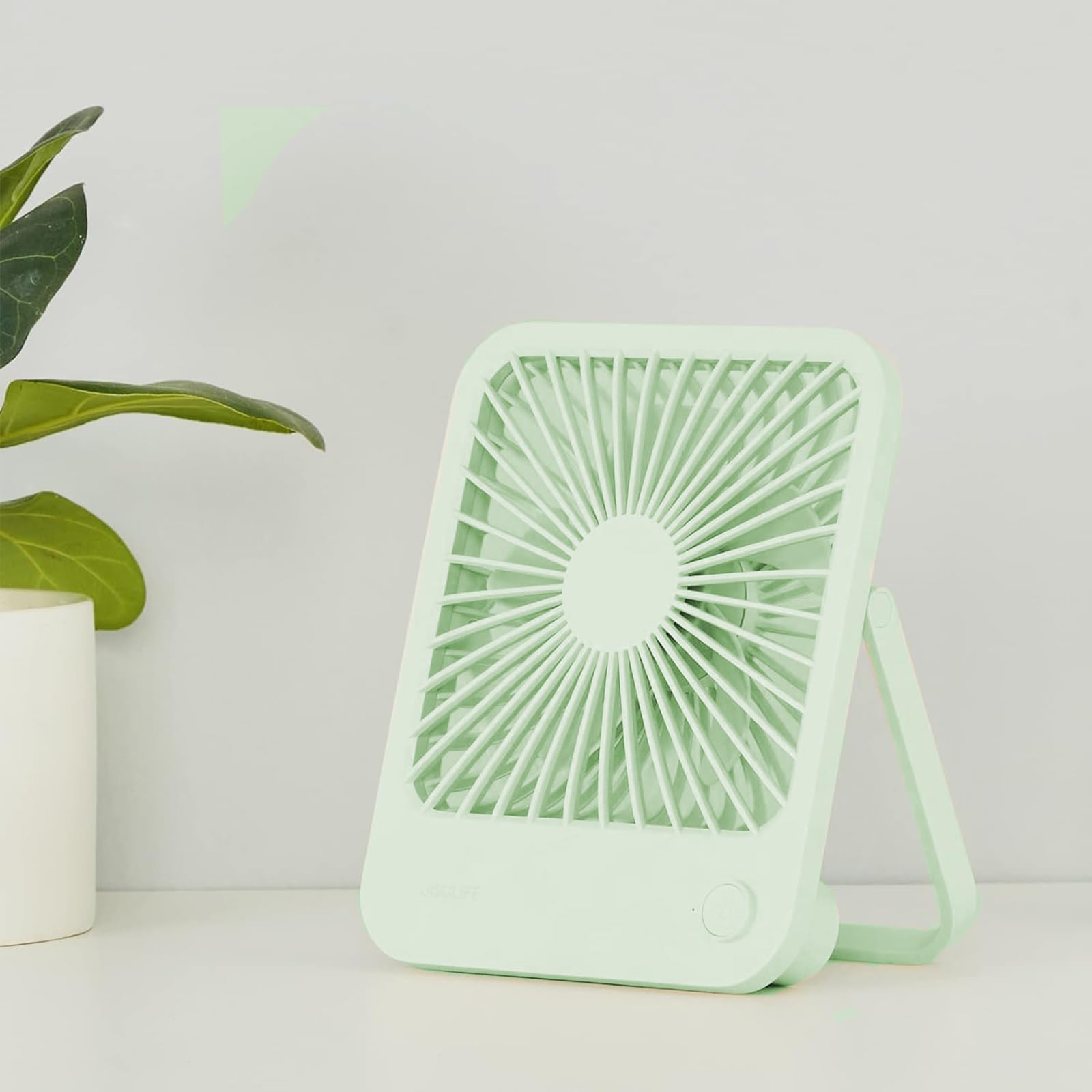 Jisulife Desk Fan Battery Rechargeable, 4500Mah 180°Foldable Portable Personal Fan, 4 Speeds - Koospark