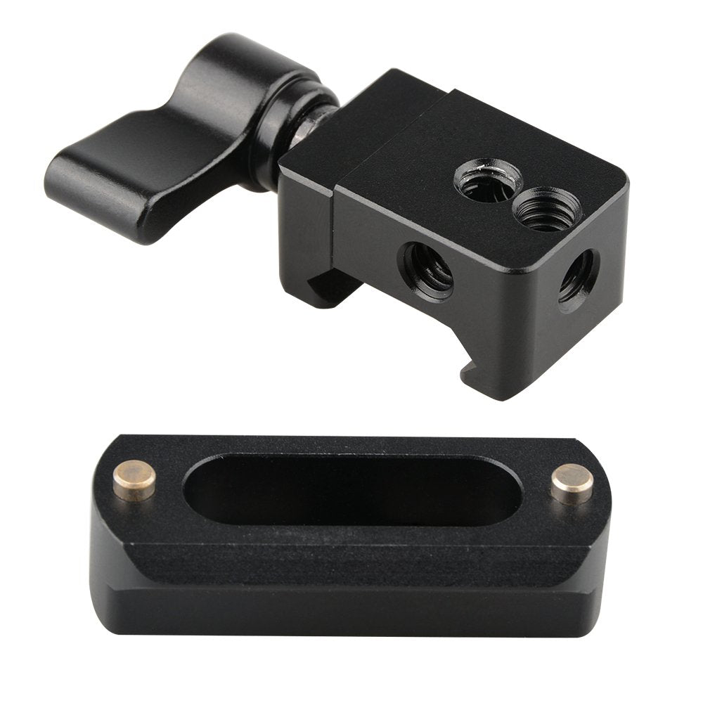 Camvate Wood Handgrip Kit With Built-In Ball Head Connection And 15Mm Rosette Railblock