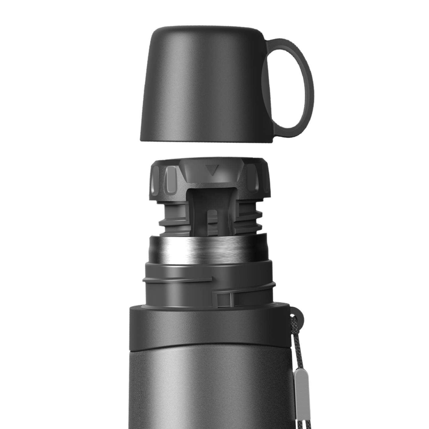 Coffee Travel Mug Vacuum Insulated Thermal Water Bottle Build-In Lid Cup Stainless Steel Leak Proof