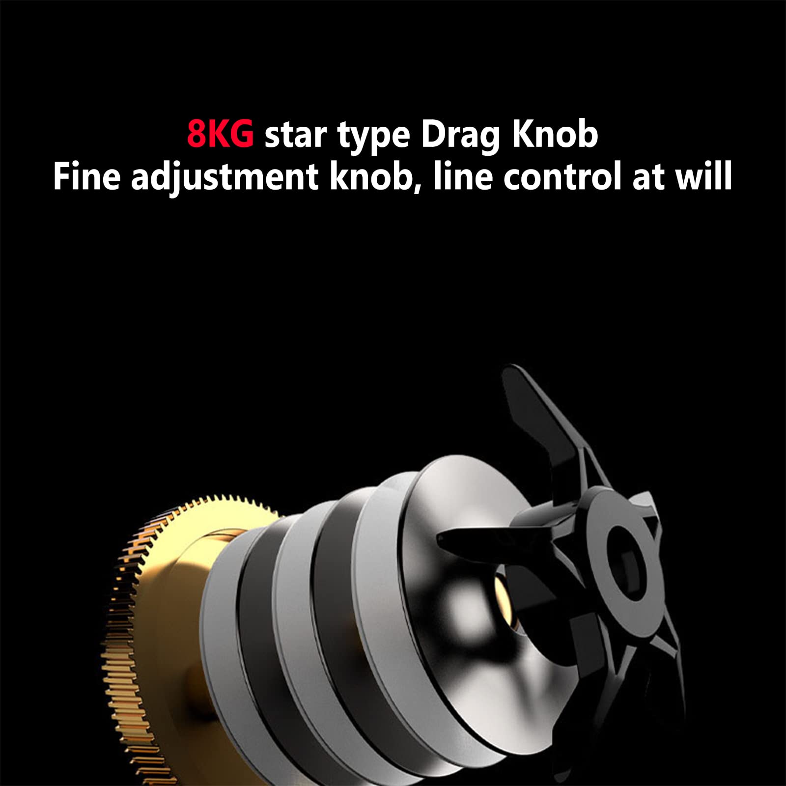 Adoolla Lure Low-Profile Reel, 6.3:1 Gear Ratio Ultra Smooth Baitcaster Fishing Reel, Long Casting Metal Fishing Baitcasting Reel Ac2000 Red (Left Hand)