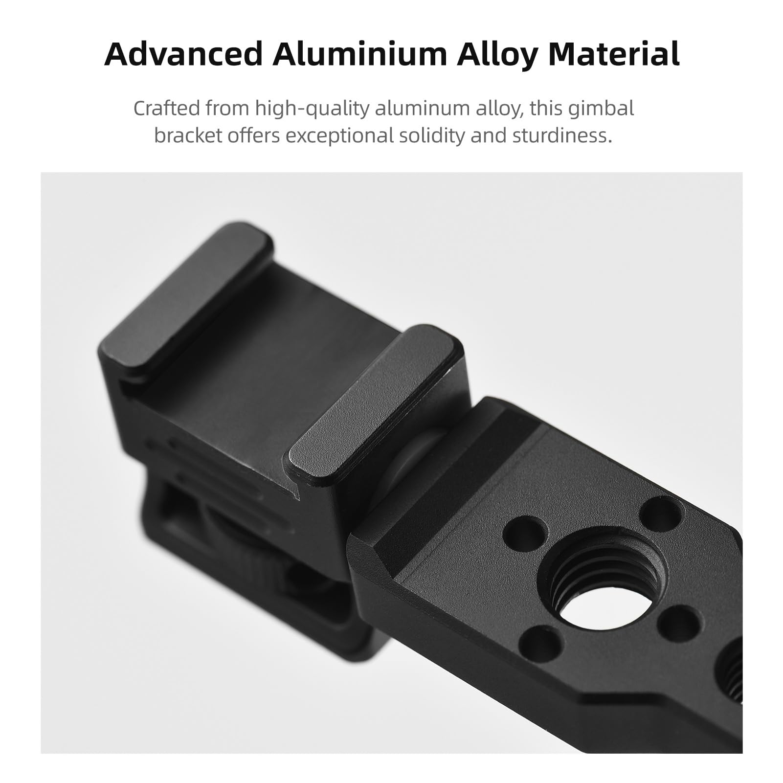 Bortt Camera Bracket Universal Aluminum Alloy Gimbal Extention Bar Bracket Handheld Stabilizer Accessories With Numerous 1/4In & 3/8In Threaded Holes 2 Cold Shoe Mounts & 1/4In Screw Compatible With S
