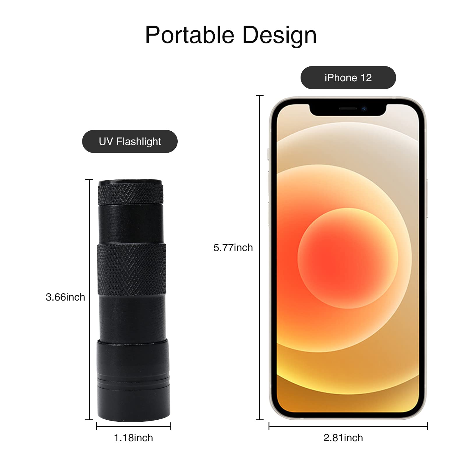 Cosoos 2 Pack Uv Flashlights, 12 Led Mini Black Light Flashlight 395Nm Handheld Urine Detector Light For Dog/Cat, Dry Stains, Resin Curing, Bed Bug, 6 Aaa Batteries Included