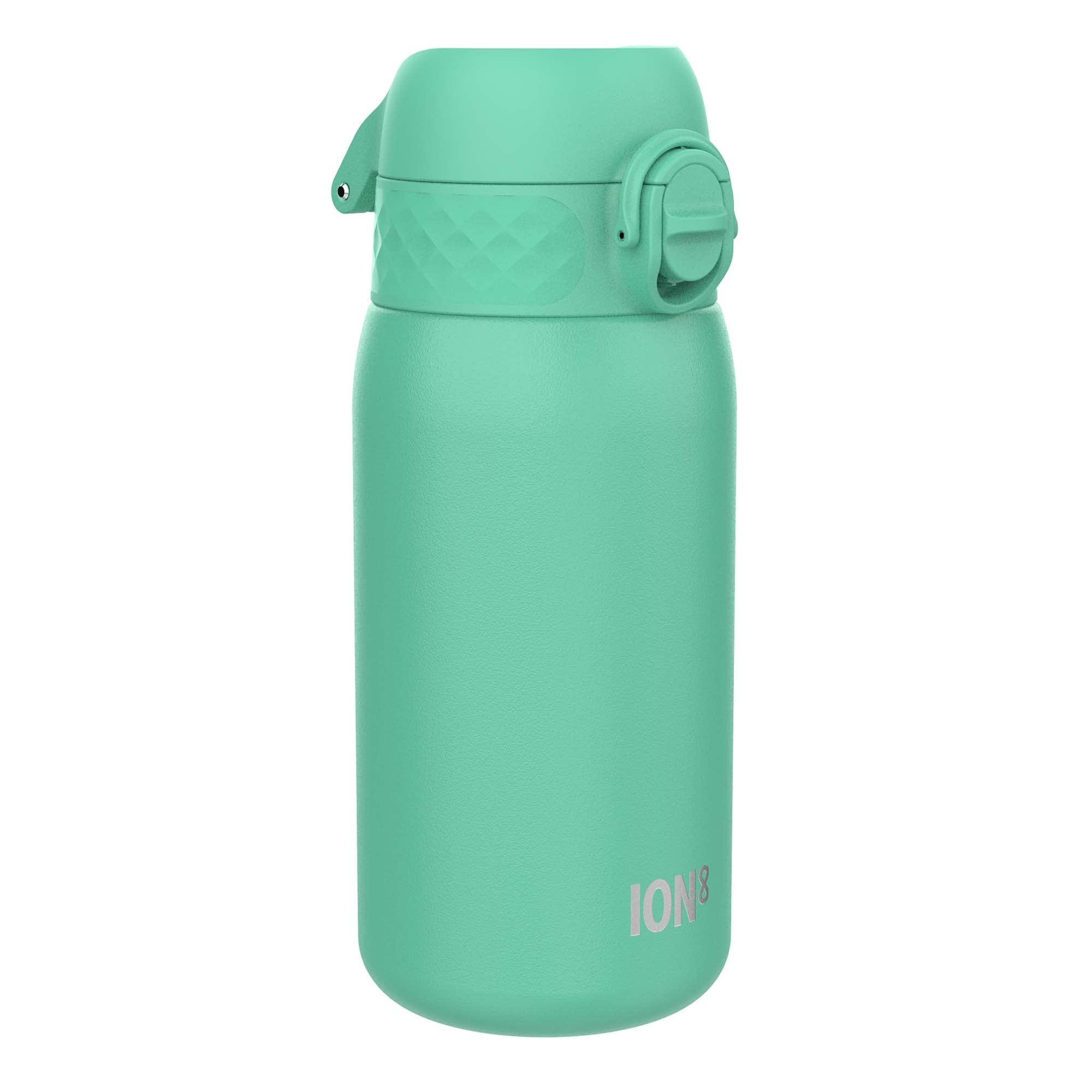Ion8 Kids Water Bottle, Steel 400 Ml/13 Oz, Leak Proof, Easy To Open, Secure Lock, Dishwasher Safe