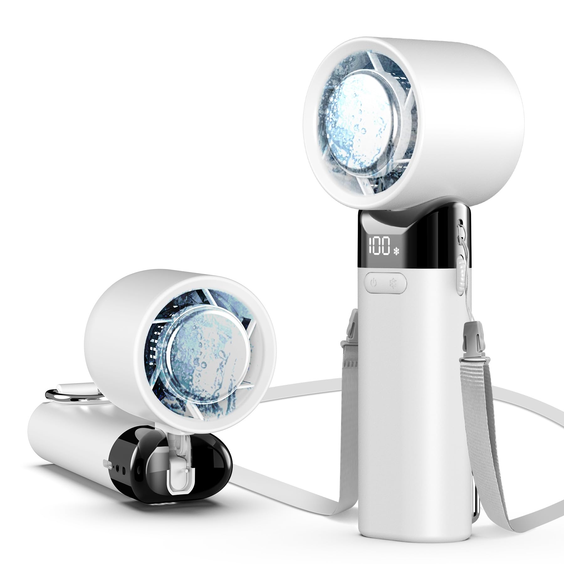 Sylvwin Portable Mini Handheld Fan,Adjustable Speed(1-100) 5000Mah Battery Rechargeable Personal Fan - Koospark