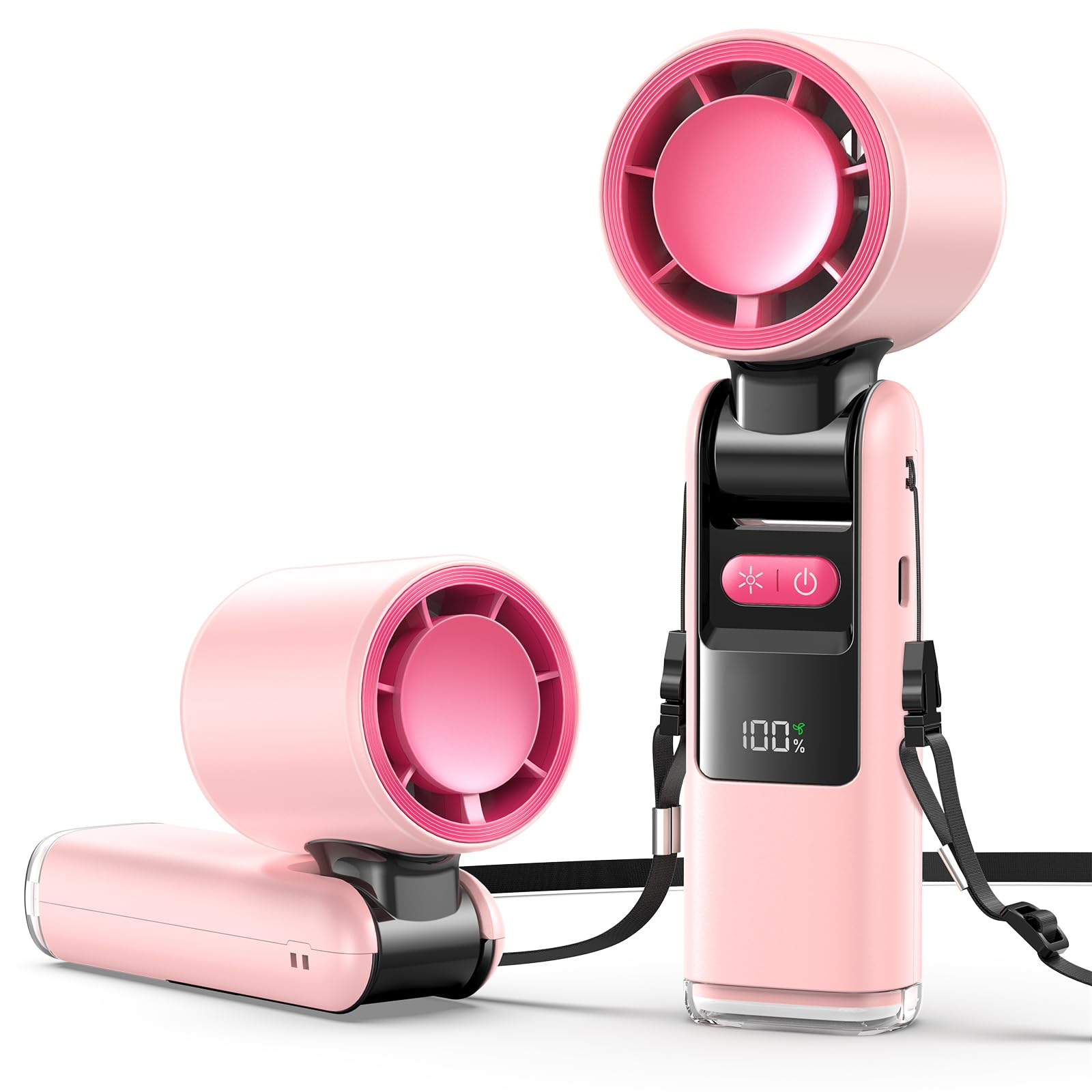 Portable Handheld Turbo Fan, Portable Mini Fan 6000Mah Rechargeable, 24 Hrs Cooling Time,High-Power - Koospark