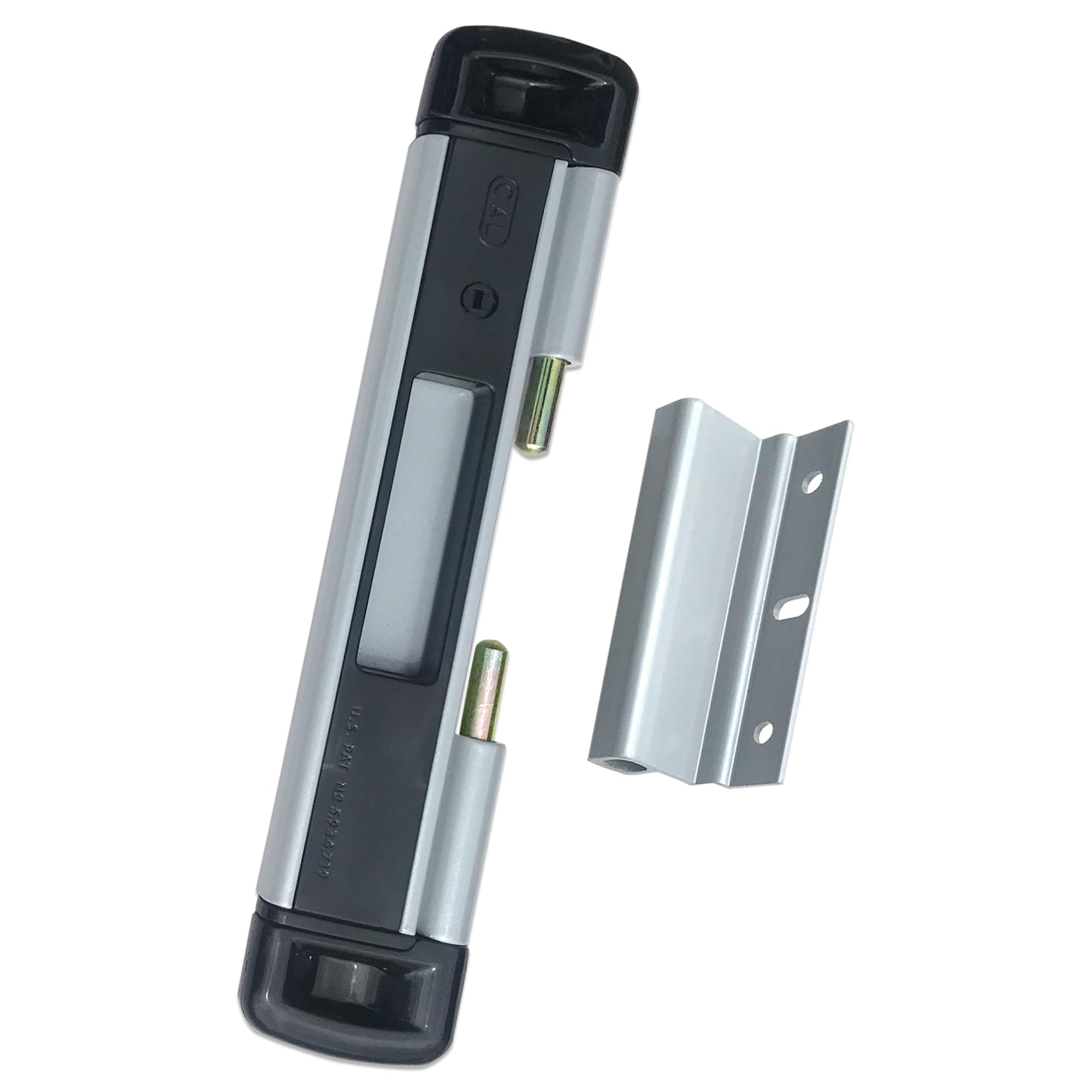 Cal Double-Bolt Lock For Glass Sliding Doors - Advanced Technology To Keep Your Family Safe And Secure - High Security Lock - Virtually Burglar Proof (Double Bolt Lock, Silver)