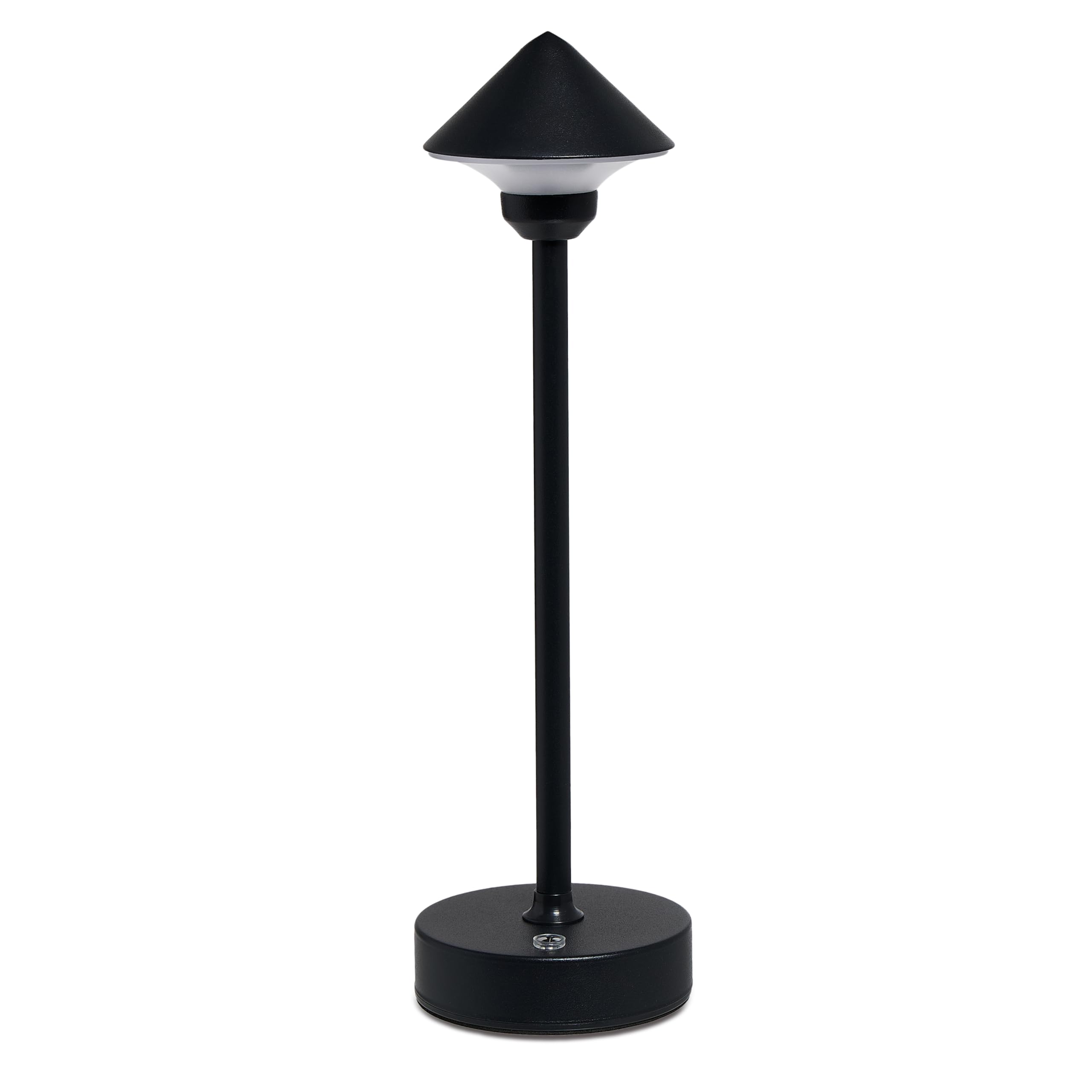 Camden Reed Table Lamp, Desk Lamp, 3 Different Lighting Modes, Modern Minimal Design For Dinner/Coffee Table/Restaurant/Bedroom, Cone Black