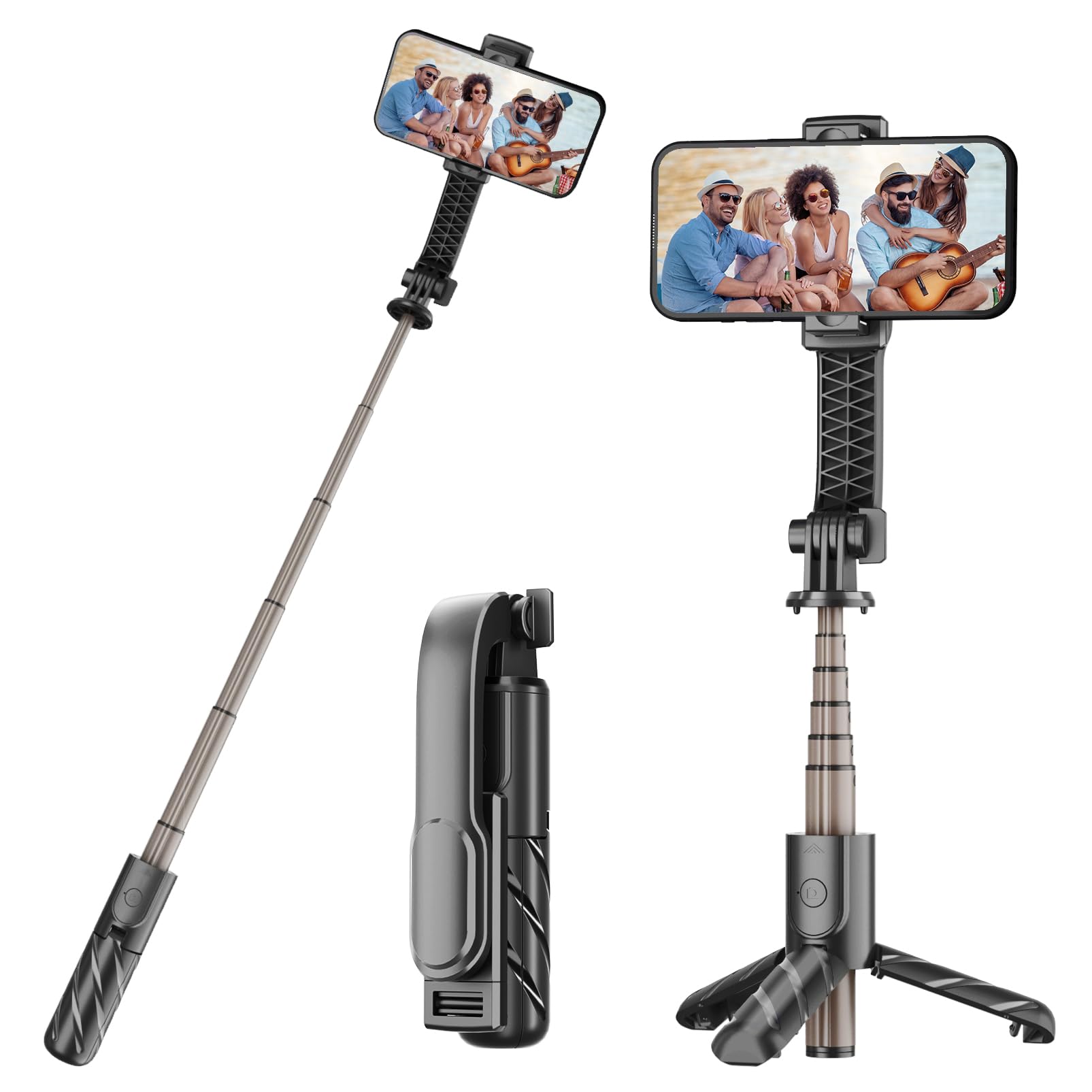 Aourxiv Cell Phone Selfie Stick, Portable Retractable Tripod Holder With Wireless Remote Control, Live Streaming, Video Recording, For Photograph Compatible With Iphone, Android And More