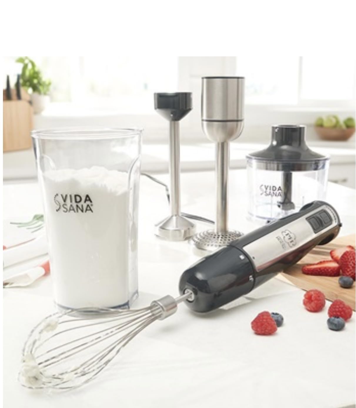 Vida Sana 4-In-1 Immersion Blender, Manual Patidora