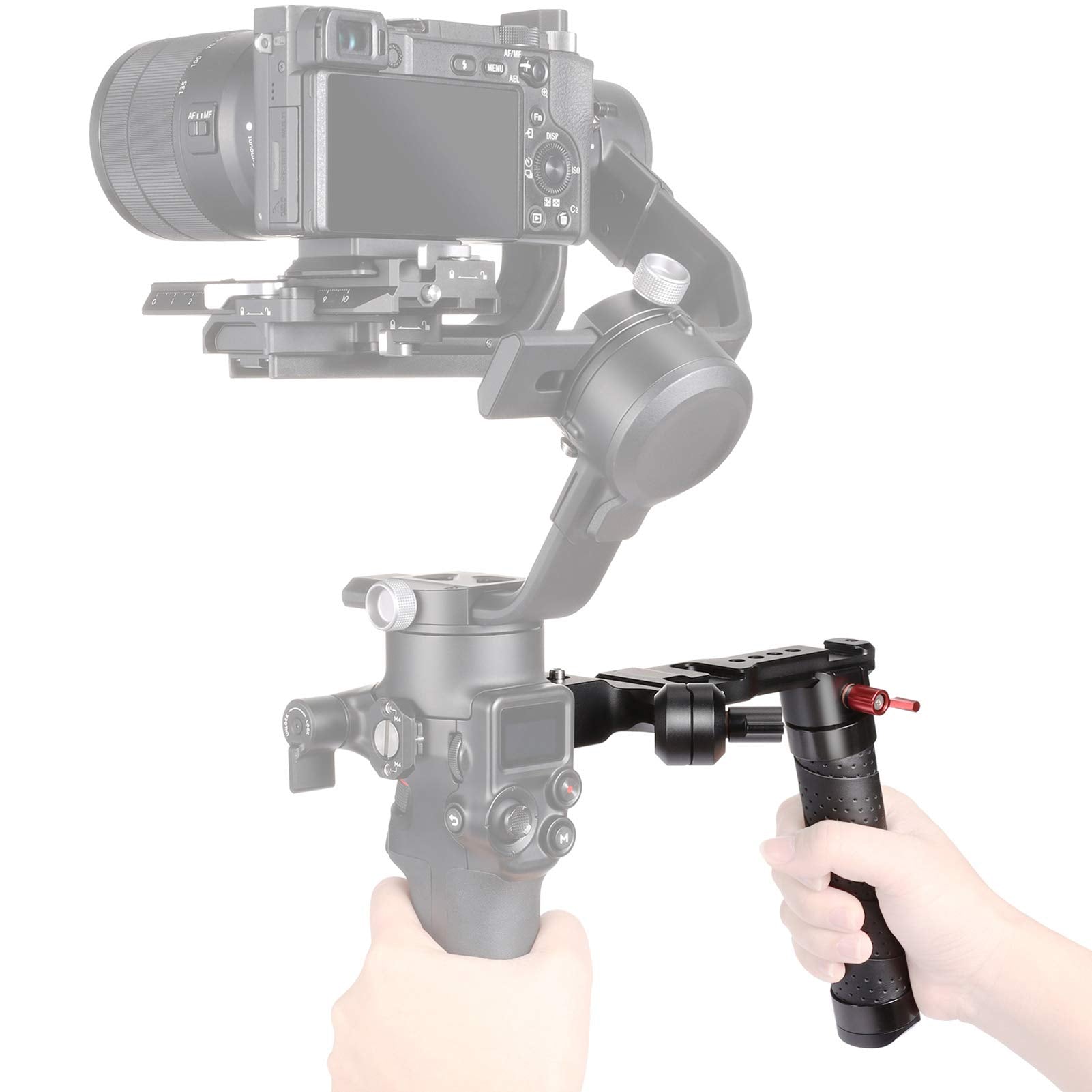 Andoer Aluminum Handle Sling Handgrip With Cold Shoe Universal 1/4 3/8 Interface Replacement For Ronin S 2 / Ronin Sc 2 Gimble