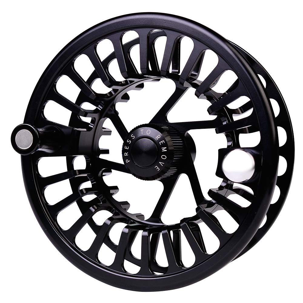 Baikalbass Fly Fishing Reel Fly Reels - Large Arbor Cnc-Machined Aluminum Alloy Body Light Weight 5/7, 7/9, 9/10 Wt (Black, Green, Silver/Blue, Gray-Green, Silver-Blue,Gunmetal,Ice Blue,Sapphire Blue)