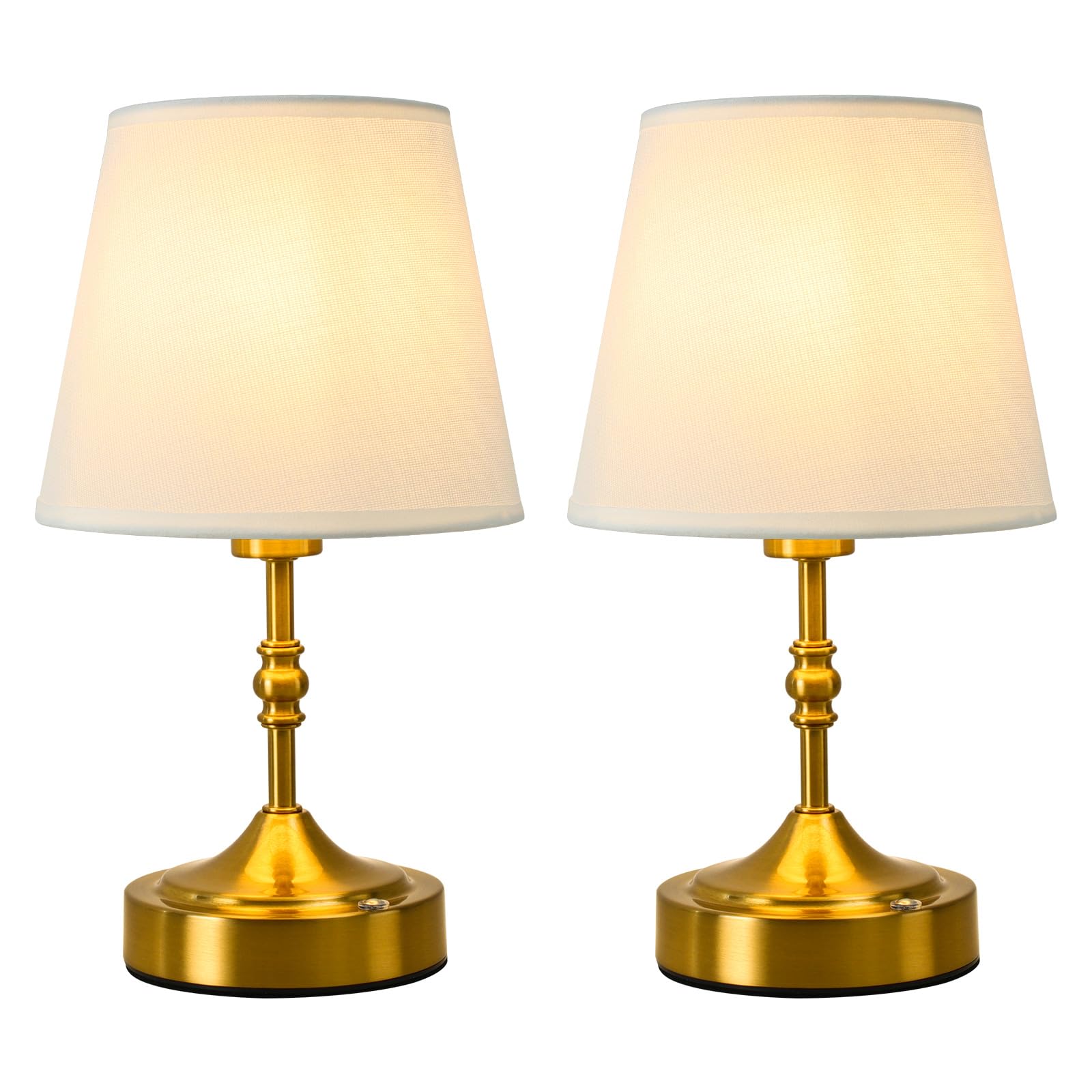 Mobeyu Cordless Table Lamps 2-Pack, Rechargeable Battery Operated Lamp With 5000Mah, Touch Control, 3-Level Dimmable Led Light, Portable Bedside Lamp For Bedroom, Living Room, Bar, And Dining Table