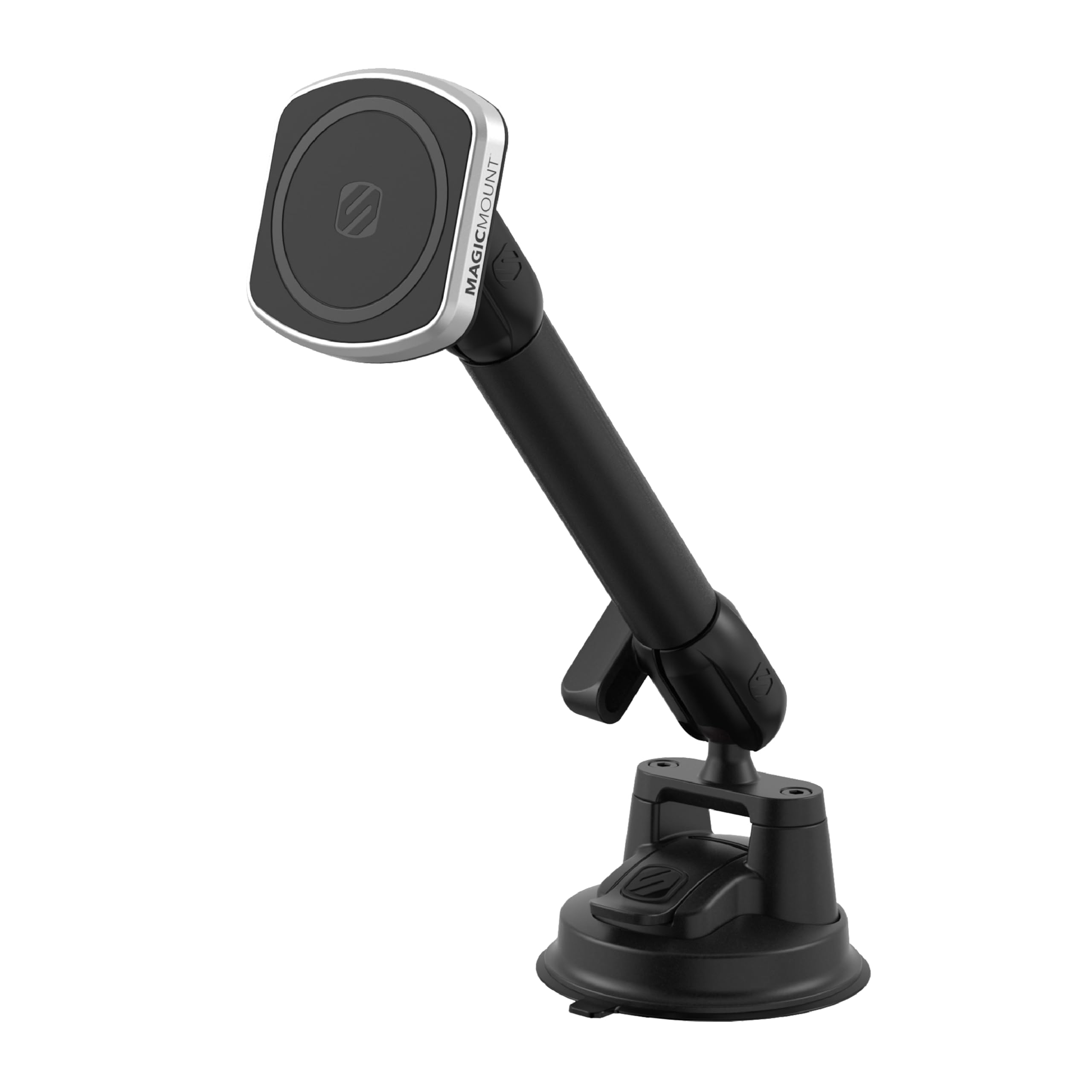 Scosche Mp2Wd2Hd Magicmount Pro2 Xl Heavy Duty, Strong Suction Cup Cell Phone Mount With Long Arm Windshield/Dashboard Phone Holder And Anti-Shake Stabilizer For Iphone, Android, Tablet, Car, Truck