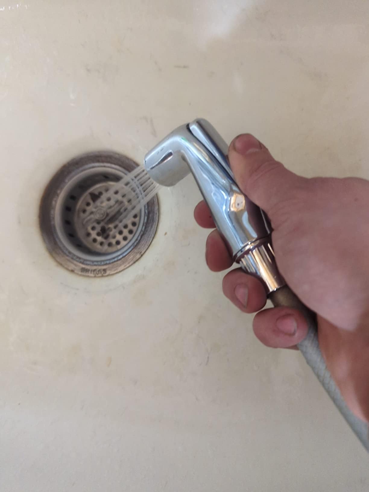 Awelife Universal Fit Sink Spray Attachment, Kitchen Side Sprayer Head, Pull Out Spray Head, Faucet Sprayer Replacement, Chrome