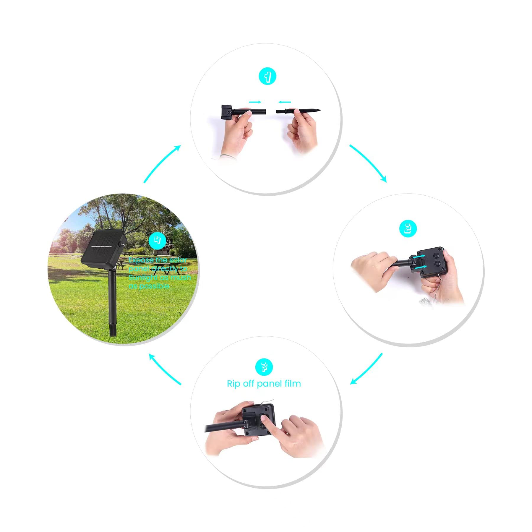 The Hxt Bartlett Garden Decor Solar Outdoor Flower Lights Cherry Blossom Solar Decor Garden Fairy Lights Sakura Flower Patio Lights Yard Decor 14Ft 40Leds Solar Pathway Floral Garland Fence Window Decoration