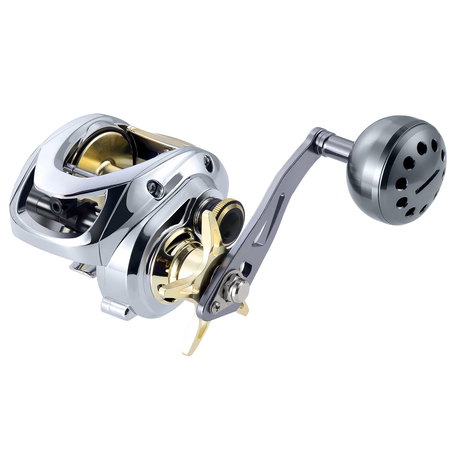 Haut Ton Scorpion King Saltwater Baitcaster Reels,400 Series,Magnesium Alloy Frame Baitcasting Fishing Reel,10+1Bb,7.2:1,35Lbs Drag Power,Big Game Fishing