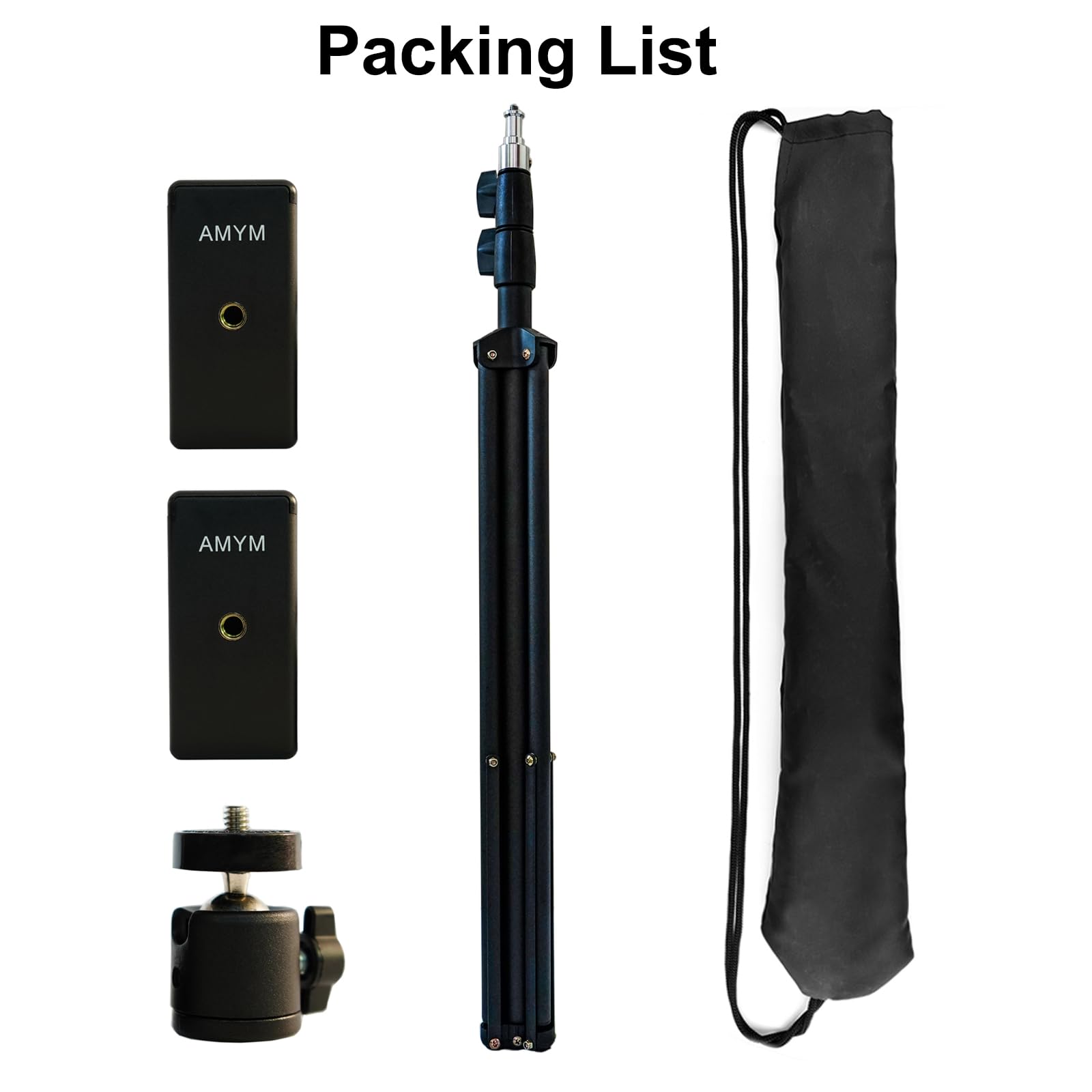 Amym 82.6 Inch Tall Tripod For Most Cell Phone, Lightweight Camera And Action Cameras, Ultra High Tripod With Dual Cell Phone Clips For Iphone 14 Pro Max, 13 Pro Max, Galaxy S23 Ultra, S23+ And More