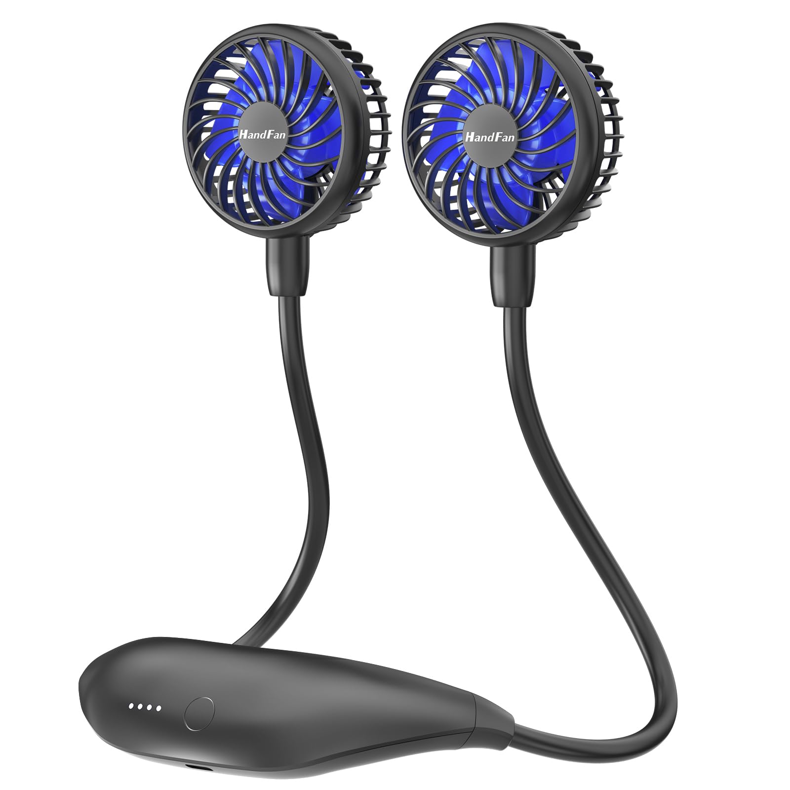 Handfan 5000Mah Neck Fan Portable Rechargeable, Wearable Personal Fans For Neck, Hands Free Necklace - Koospark
