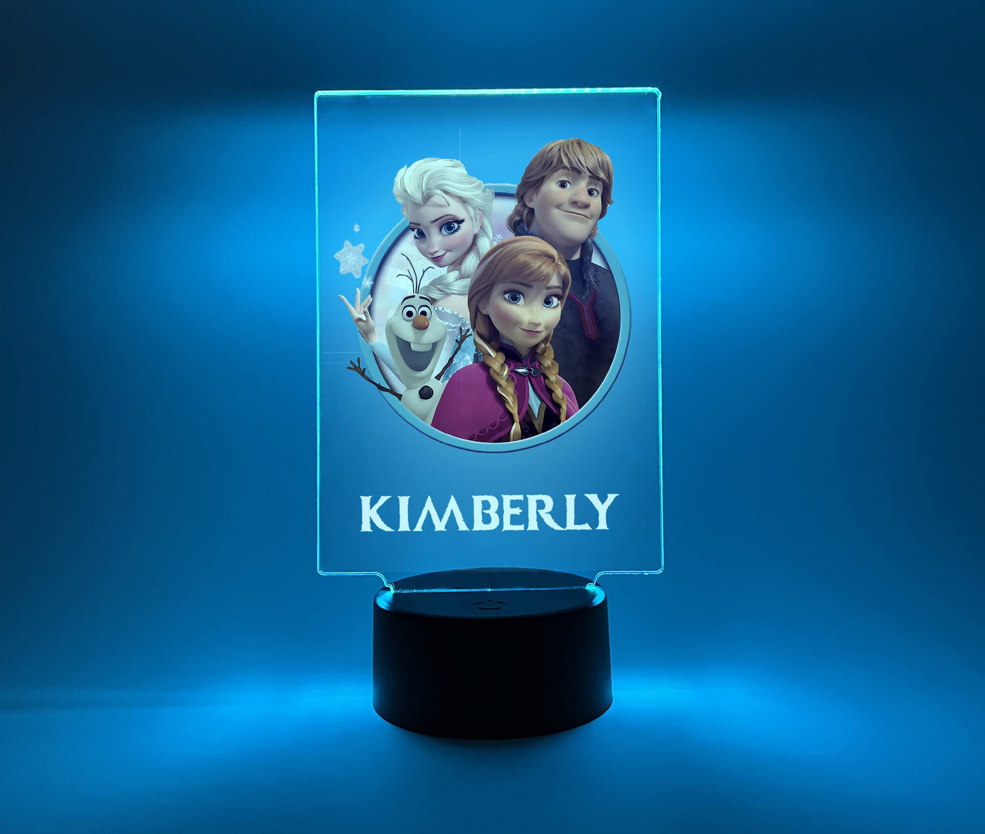 Mirror Mania Princess Night Light Up Led Desk Table Desk Lamp Personalized Engraved Elsa Family Sisters Forever Made To Order, Home Girls Room Decor, 16 Bright Color Options With Remote, A Must Have