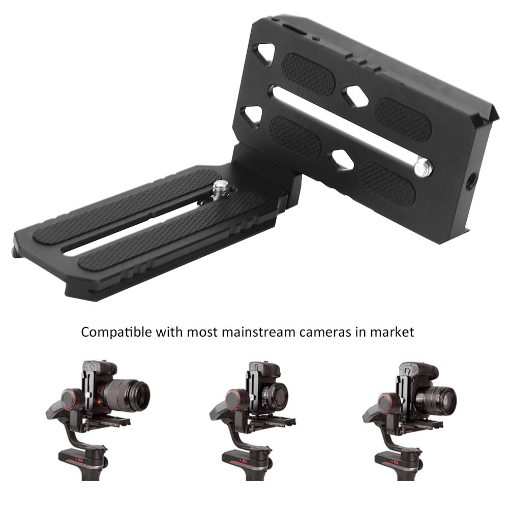 Bonkzebu Vertical Gimbal Mount, 1/4 Inch Screw Vertical Mounting Plate, Alloy Stabilizer Vertical Board, Camera Stabilizer Quick Release Plate, For Zhiyun Weebill Camera