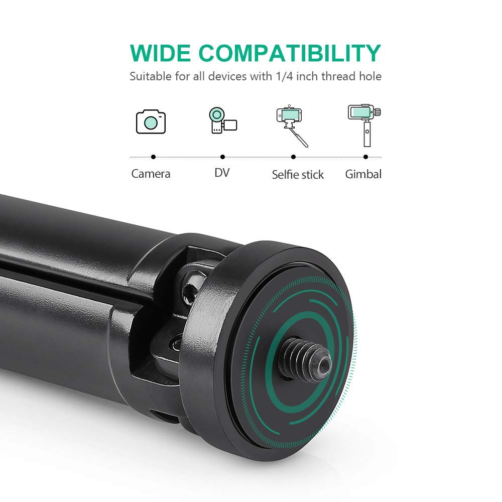 Zeadio Metal Mini Tripod, Max Load 20Kg/44Lb, Desktop Tabletop Stand Tripod, Fits For Smooth 4, Crane Plus, Crane 2, Osmo Mobile, Ronin-S, Vimble 2, Gimbal Handle Grip Stabilizer And All Cameras