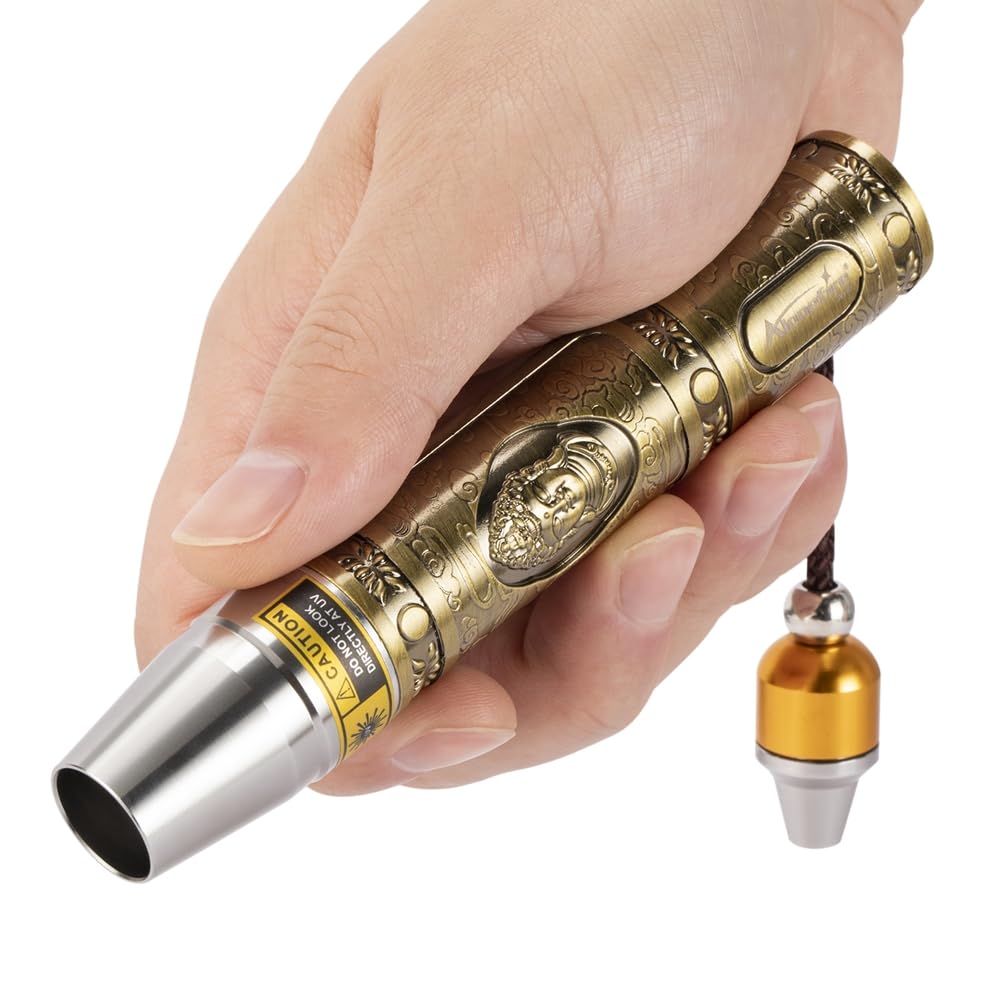 Alonefire Sv123 Edc Flashlight Small 365Nm Uv Blacklight, Yellow And White Light Gemstone Flashlight Usb C Rechargeable Pet Urine Detector For Rocks Jewelry With Little Focusing Tip,Built-In Battery