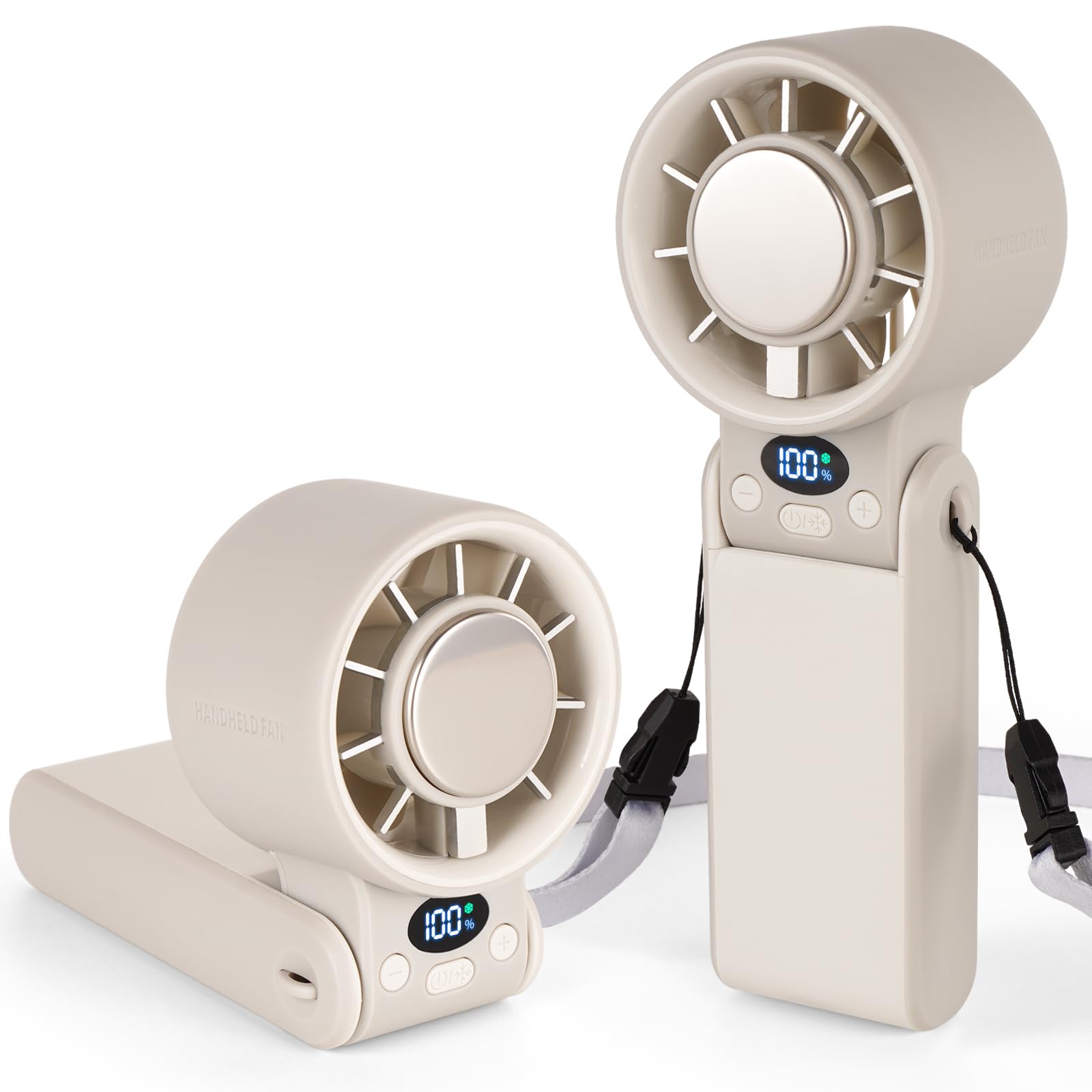 3-in-1 portable handheld turbo fan with 150° adjustable head and 199 gear wind settings Koospark