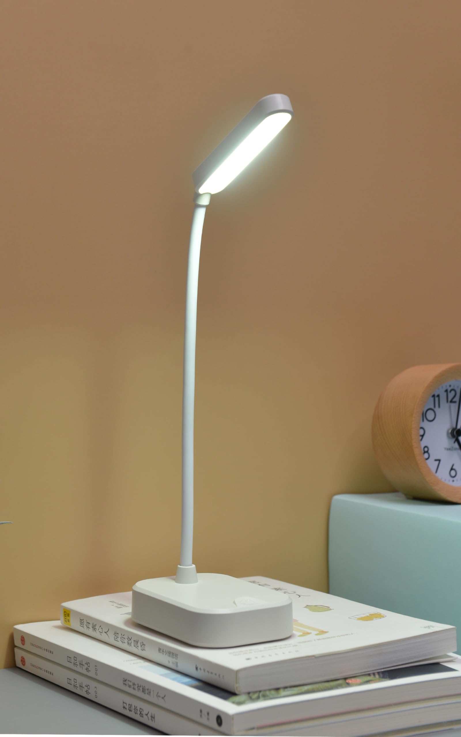 Bjack 2 Pack Of Bright Office Desk Lamp, 360 °Flexible Gooseneck Eye Protection Batter Lamp, 3 Position Adjustable Touch Control Light Night Studying Reading Room, Mini Desk Lamps Small Spaces