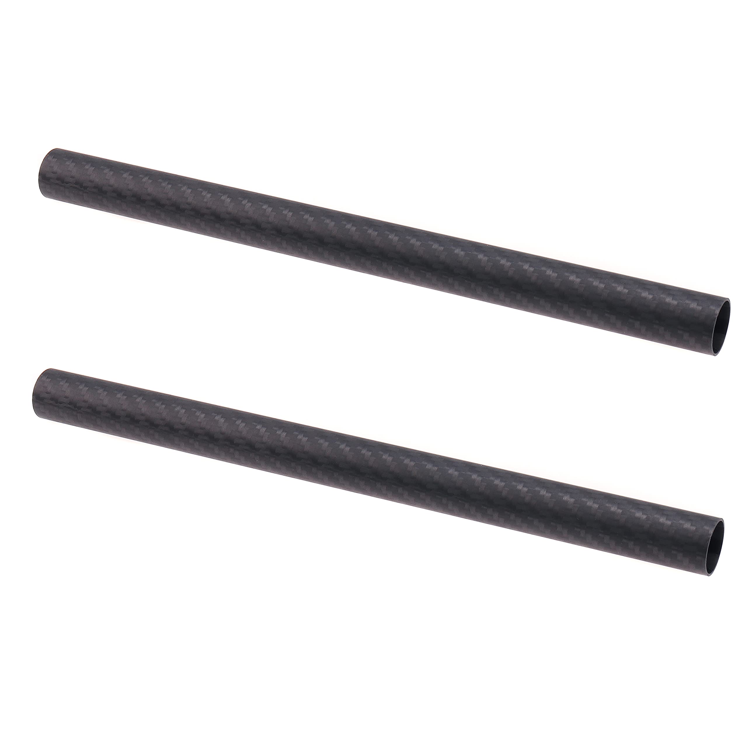 Focusfoto 19Mm Carbon Fiber Rods 30Cm/12Inch Length For 19Mm Rod Rail Support System Dslr Camera Rig (Pack Of 2)
