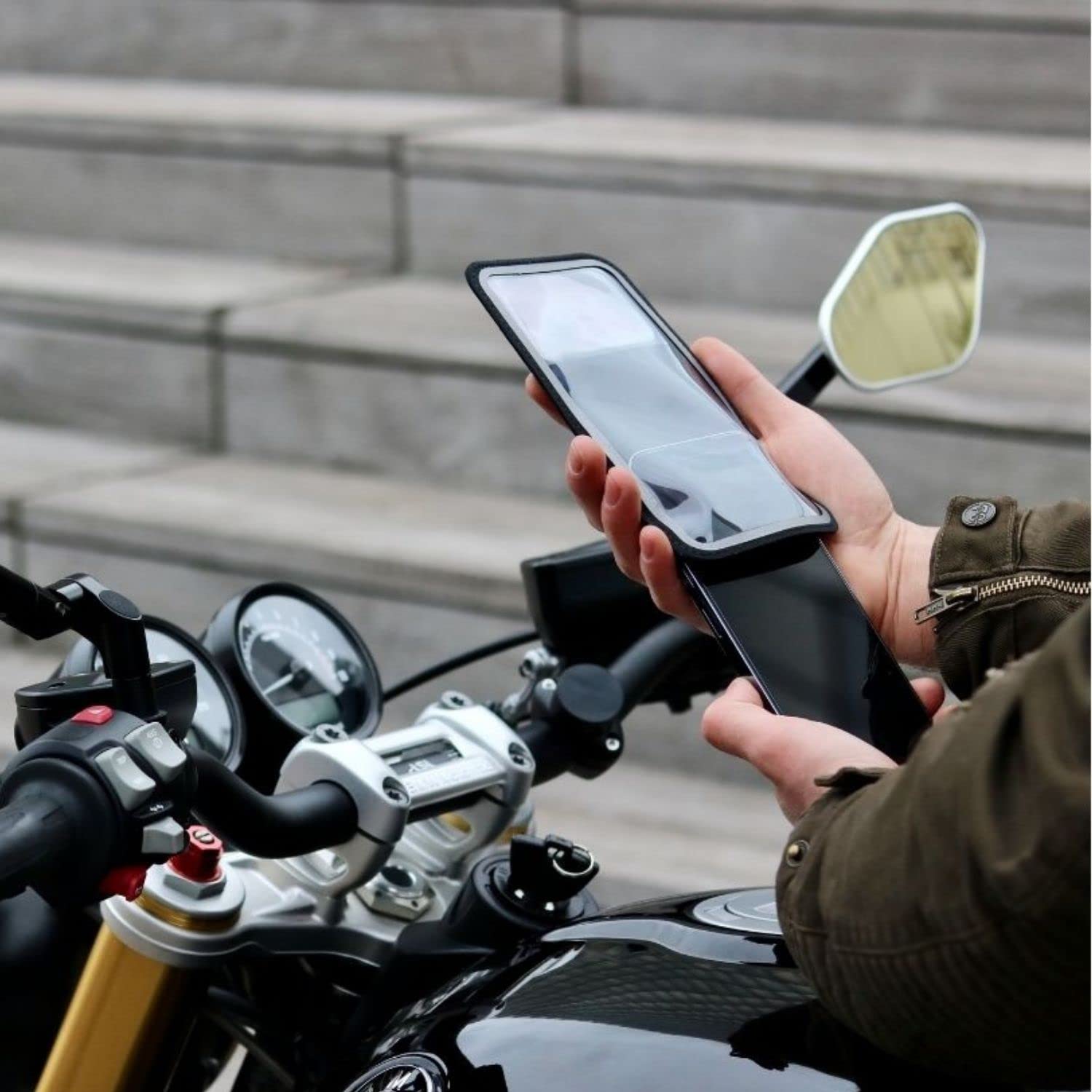 Shapeheart Magnetic Motorbike Phone Holder Pro  Anti Vibration  Waterproof Motorcycle Handlebar Phone Mount  360° Orientation