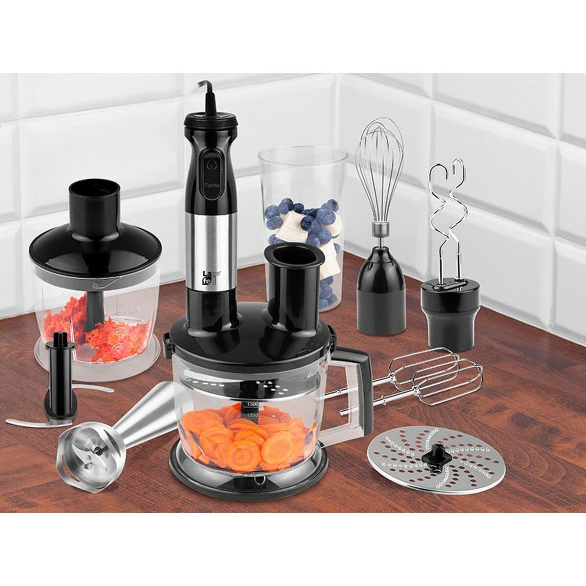 Lafe Bzl001 Blender 0.7 L Immersion Blender Black Silver Transparent 1000 W