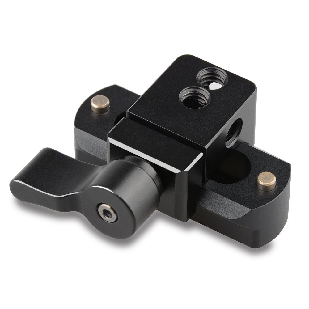 Camvate Wood Handgrip Kit With Built-In Ball Head Connection And 15Mm Rosette Railblock