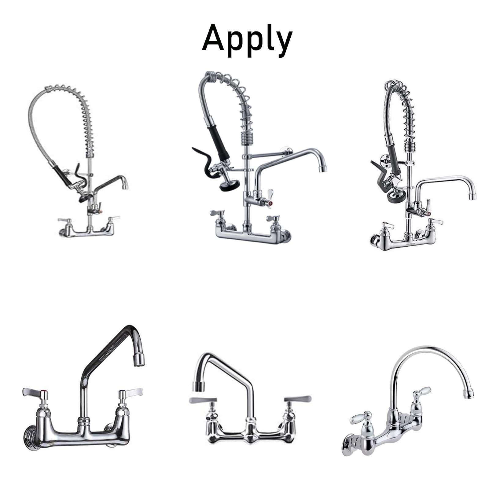 Aplwy Commercial Faucet Installation Kit, 1/2" Ips Male X 1/2" Ips Male Faucet Adapter, Backsplash Mount Set For Stainless Steel Commercial Kitchen Prep & Utility Sink - 2Pcs